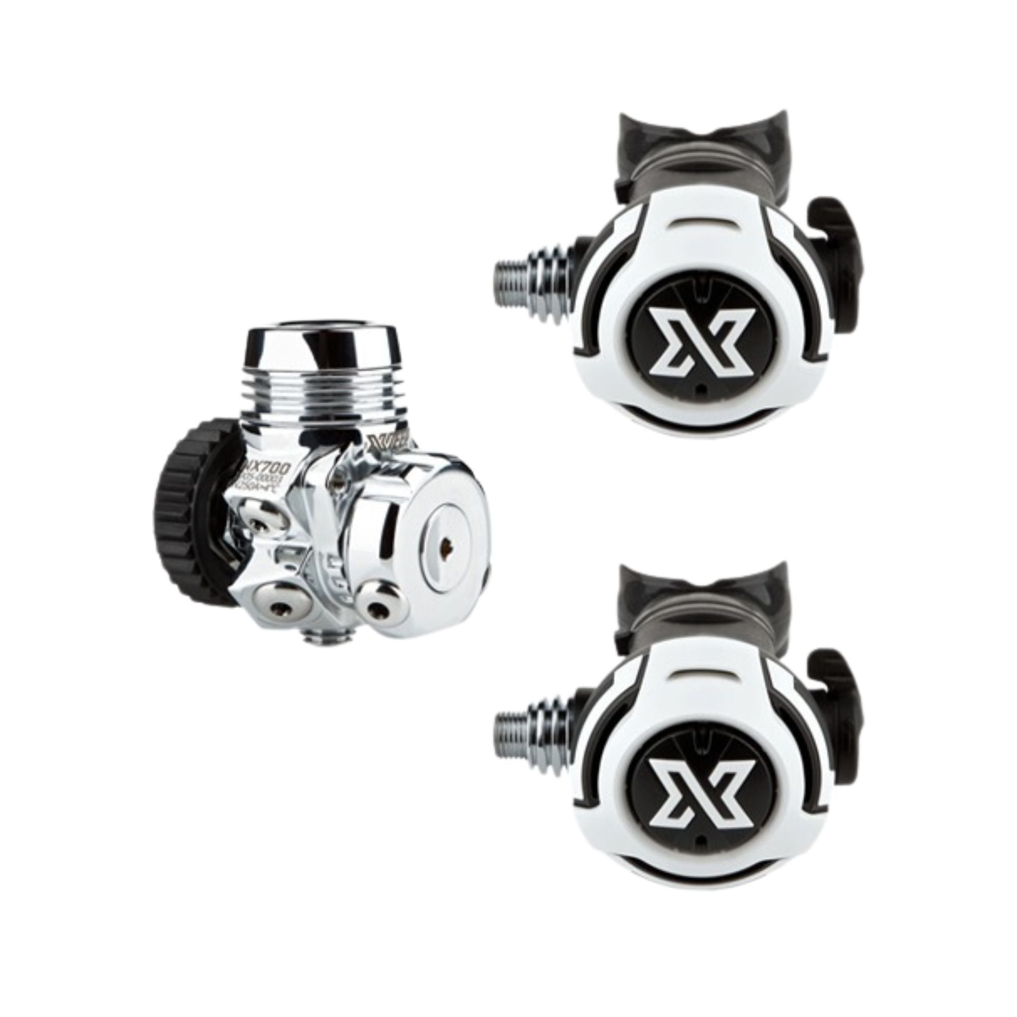 XDeep NX700/LS100/LS100 Scuba Diving Regulator Set - Professional Recreational Dive Gear for Warm & Cold Water - Perfect for Ocean, Cave & Pool Diving