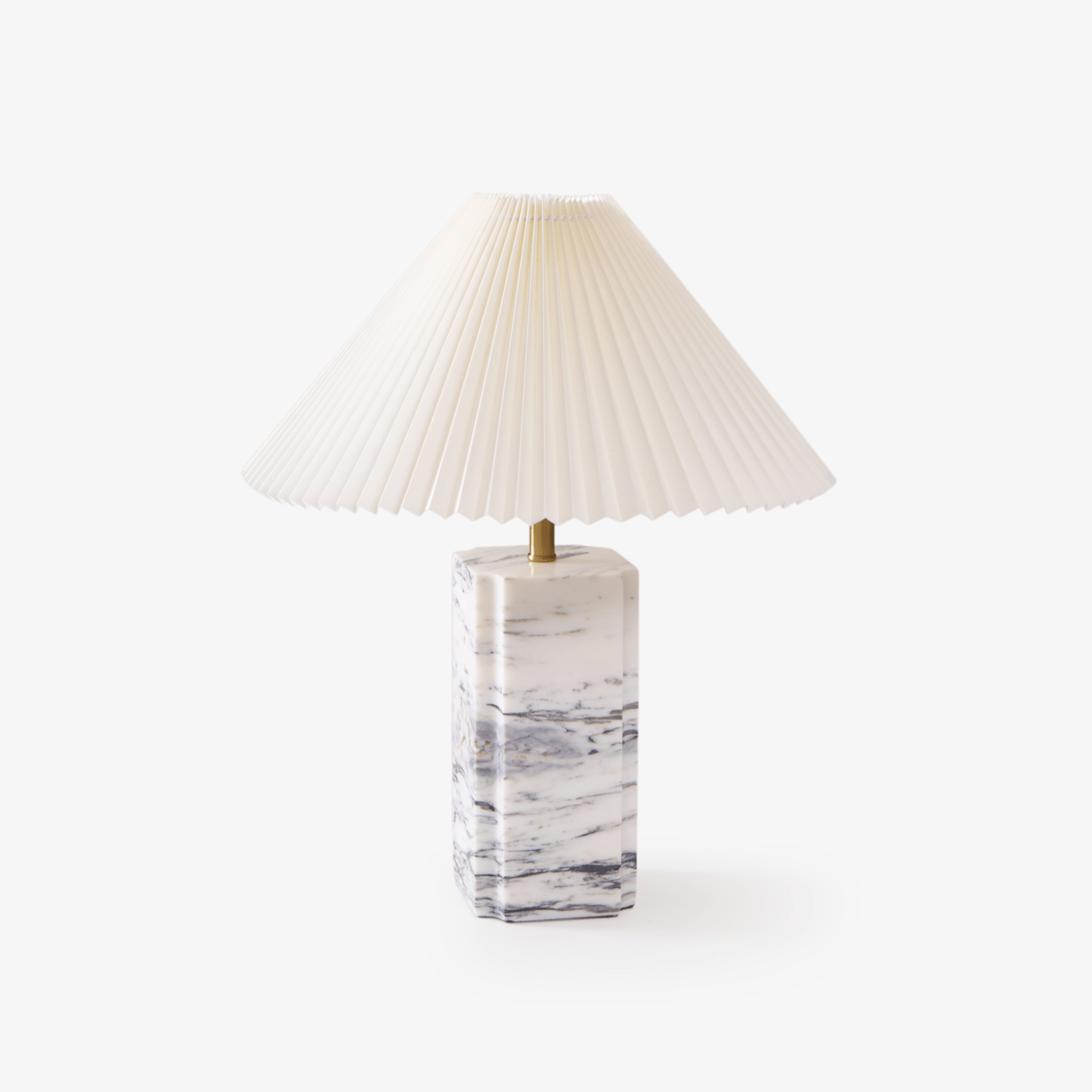 White Lampshade & White Marble