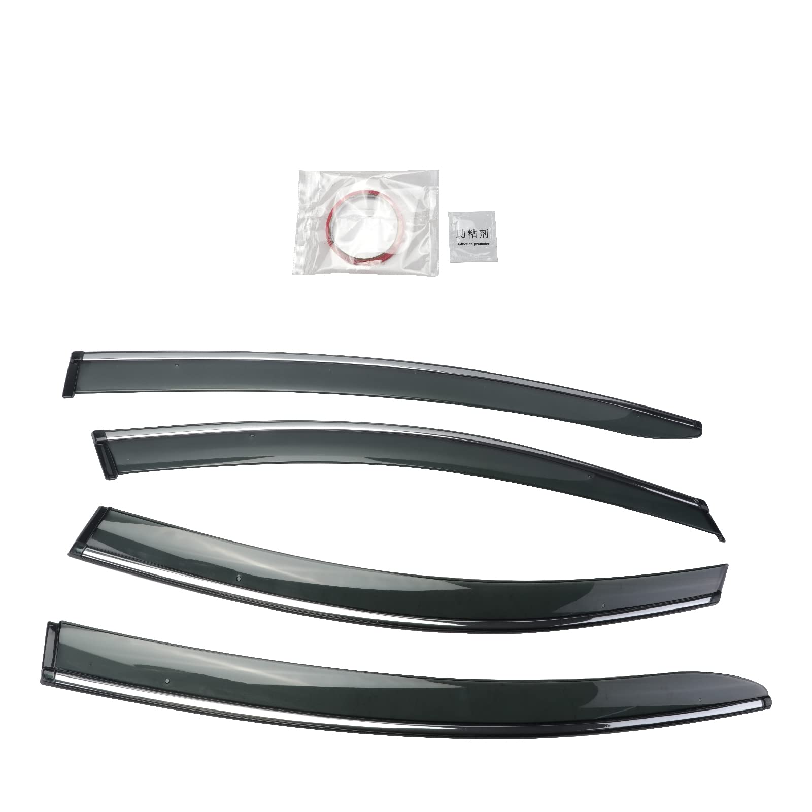 2017-2020 Chevrolet Cruze Rain Guards - 4pc Dark Smoke Window Visors & Deflectors - Weather Protection Accessories for Rain & Wind - Perfect for All-Season Driving & Parking