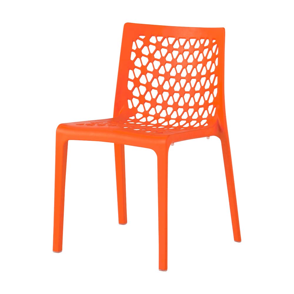 Lagoon Milan White Stackable Outdoor Dining Chairs - Set of 2, Weather-Resistant Patio Furniture for Garden, Poolside & Backyard Entertaining