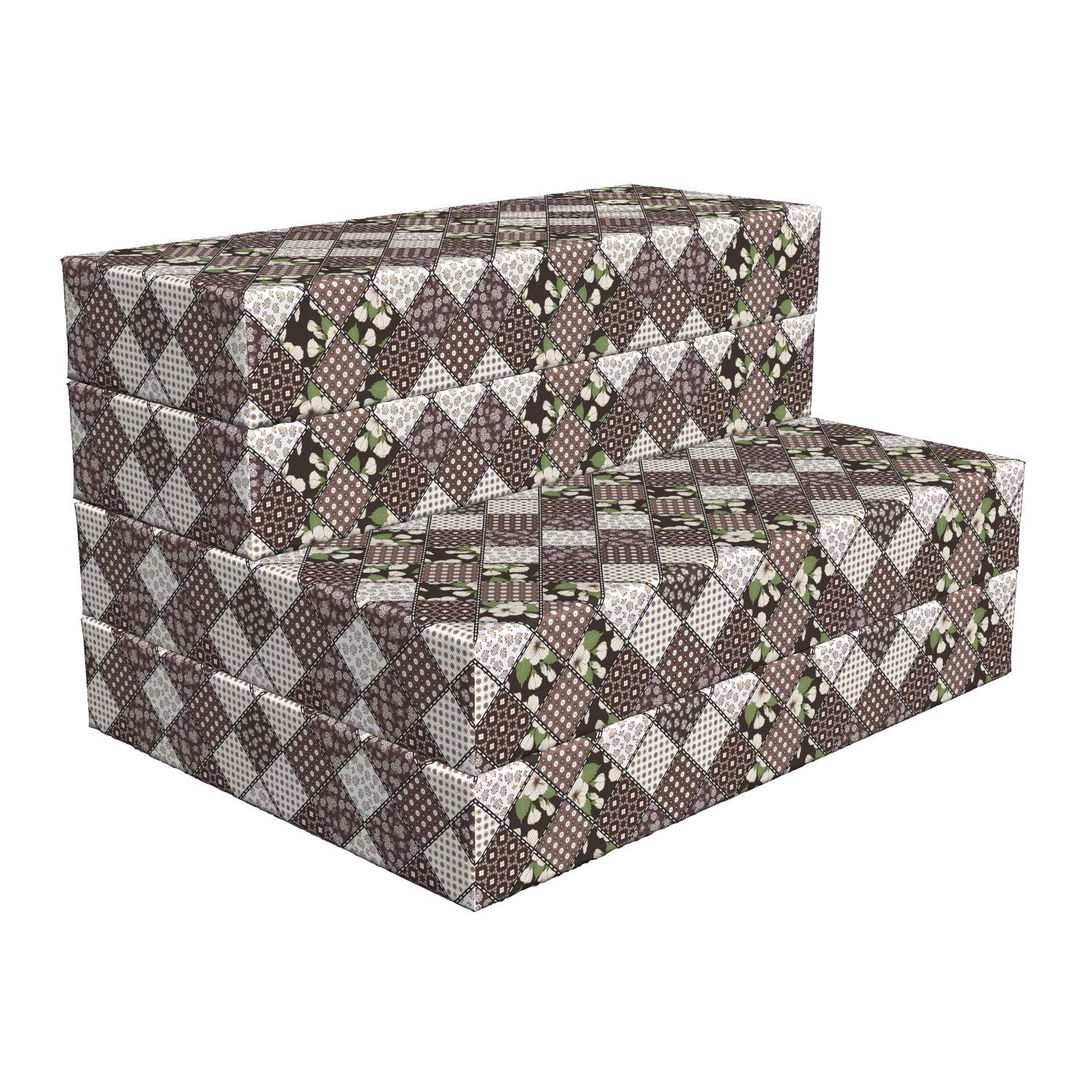 Ambesonne Floral Foldable Mattress - Vintage Flowers Design, 74.8