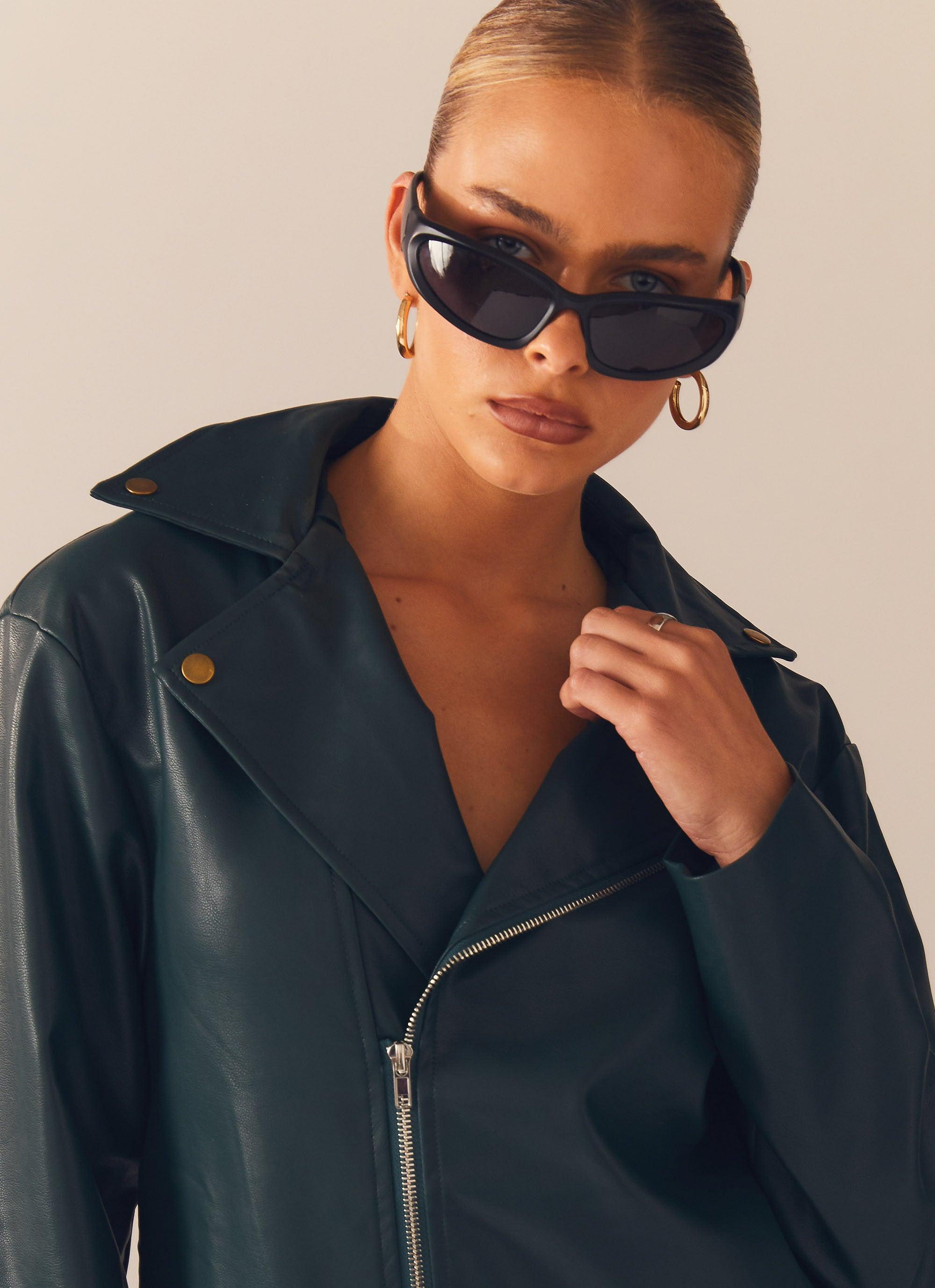 In My Natural Element PU Jacket - Waterproof Vegan Leather Coat for Women | Dark Forest Green Outerwear for Fall & Winter | Perfect for Outdoor Adventures & City Styling