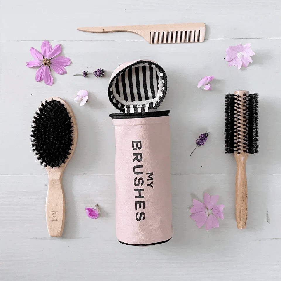 Premium Makeup Brush Set with Cylinder Case - Pink/Blush | Professional Cosmetic Brushes for Foundation, Blending & Contouring | Perfect for Travel & Home Makeup Organization