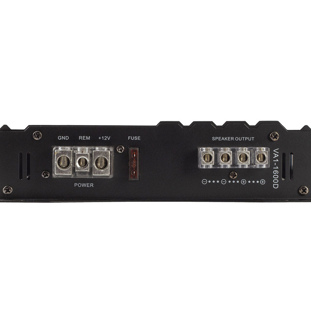 Power Acoustik VA1 1600D 1600W Monoblock Car Amplifier - Class A/B Bass Boost with Remote Control | Perfect for Car Audio Systems, Subwoofers, and Bass Enhancement