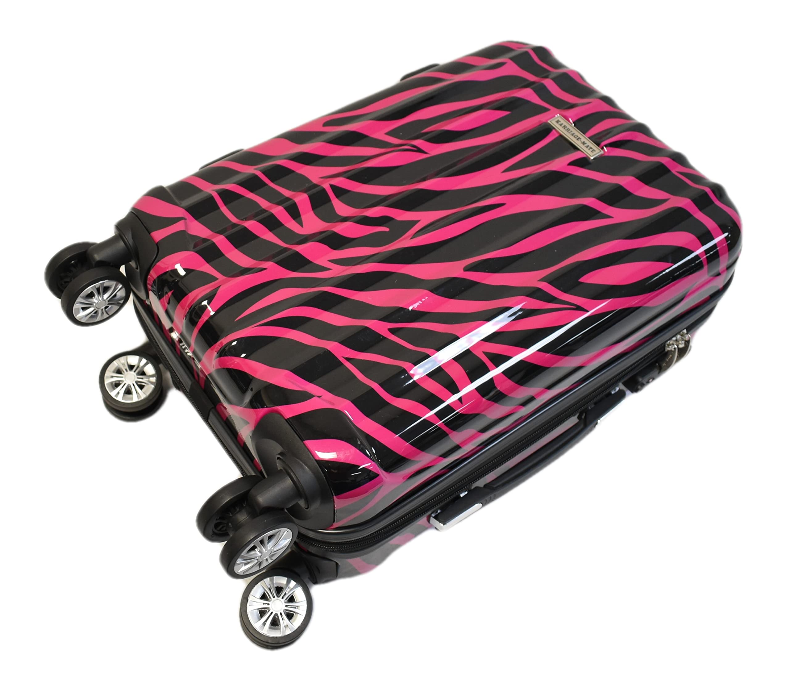 Expandable Hardside Spinner Luggage with TSA Lock - Lightweight Durable Suitcase for Travel, Business Trips & Vacations (Zebra Print)
