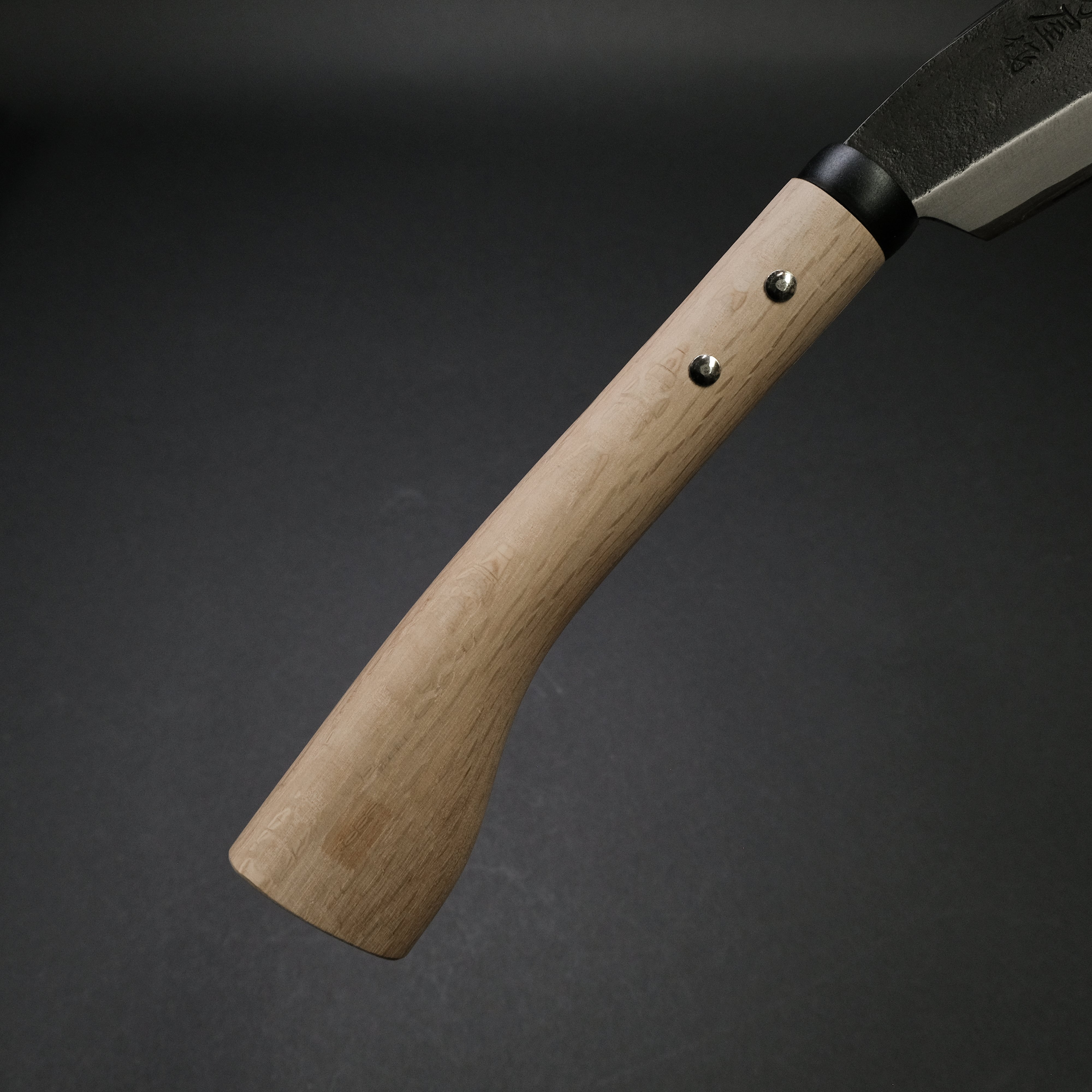 Ajikataya Kurouchi Hatchet 210mm - Japanese Single Bevel Oak Handle Kitchen Knife for Professional Chefs & Home Cooking - Perfect for Slicing, Dicing & Meat Preparation