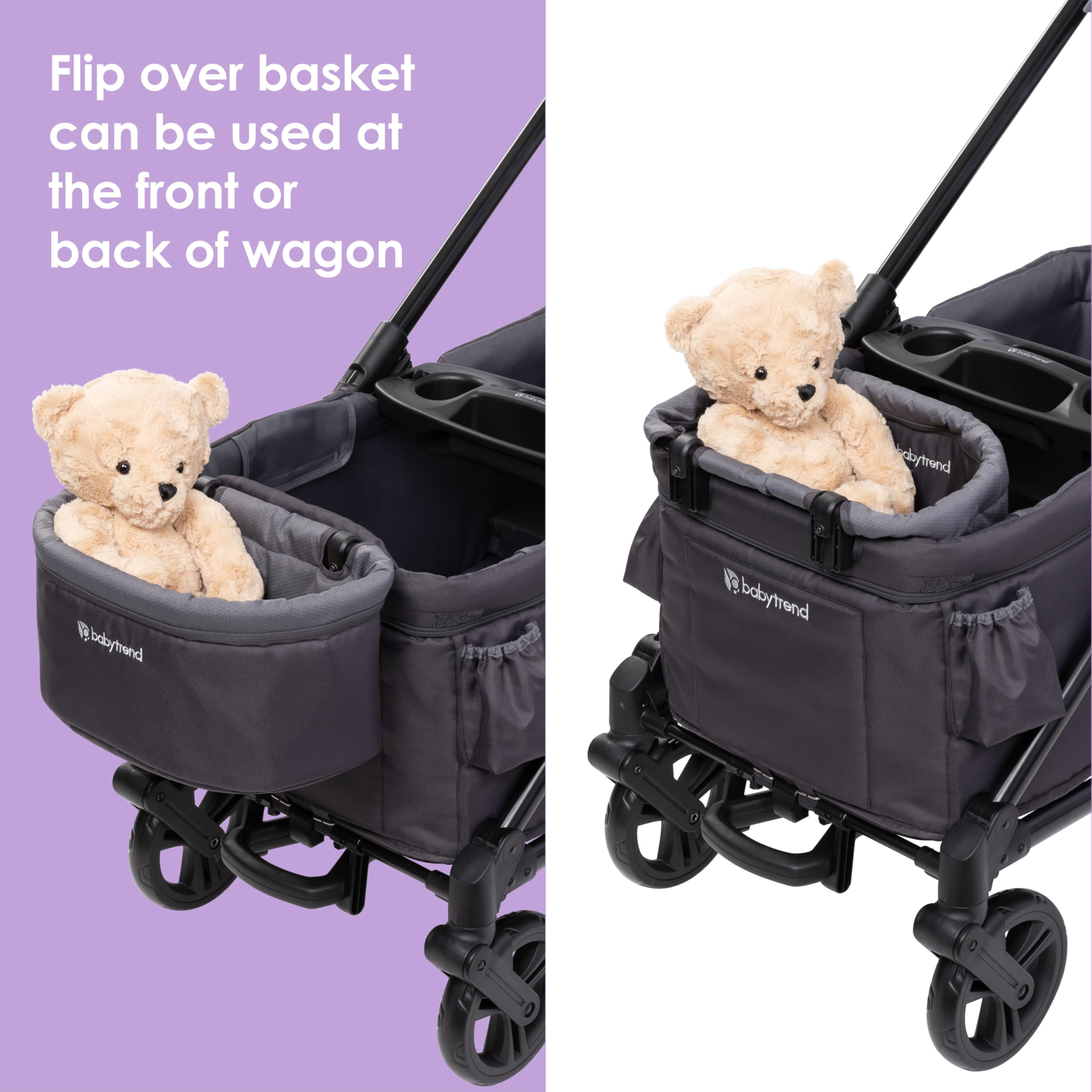 Baby Trend Navigator Plus 2-in-1 Stroller Wagon - Lightweight Convertible Stroller & Wagon Combo for Toddlers & Kids (Dash Midnight) | Perfect for Park Outings, Beach Trips & Family Adventures