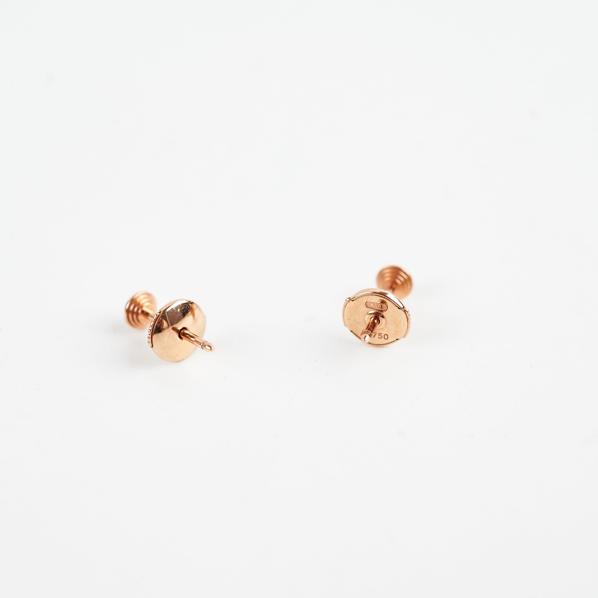 Cartier Pink Gold Diamond Stud Earrings - 18K Rose Gold Extra Small Diamond Earrings for Women | Perfect for Weddings, Parties & Special Occasions