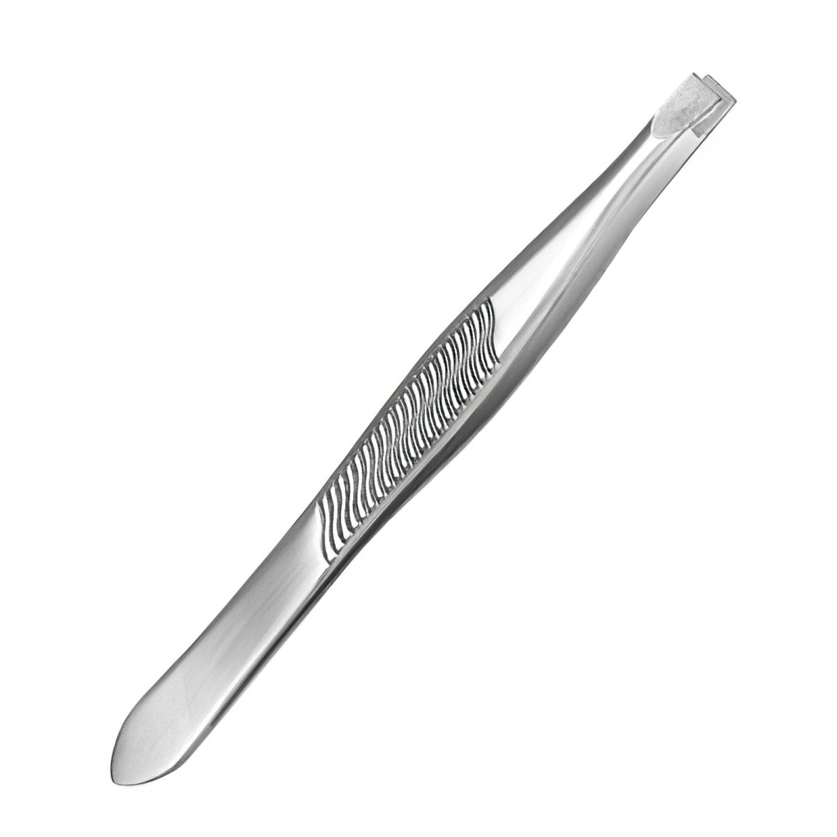Premium Stainless Steel Eyebrow Tweezers for Facial Hair - Slant Tip for Precise Grooming at Home or Salon | Perfect for Eyebrow Shaping, Splinter Removal & Makeup Application