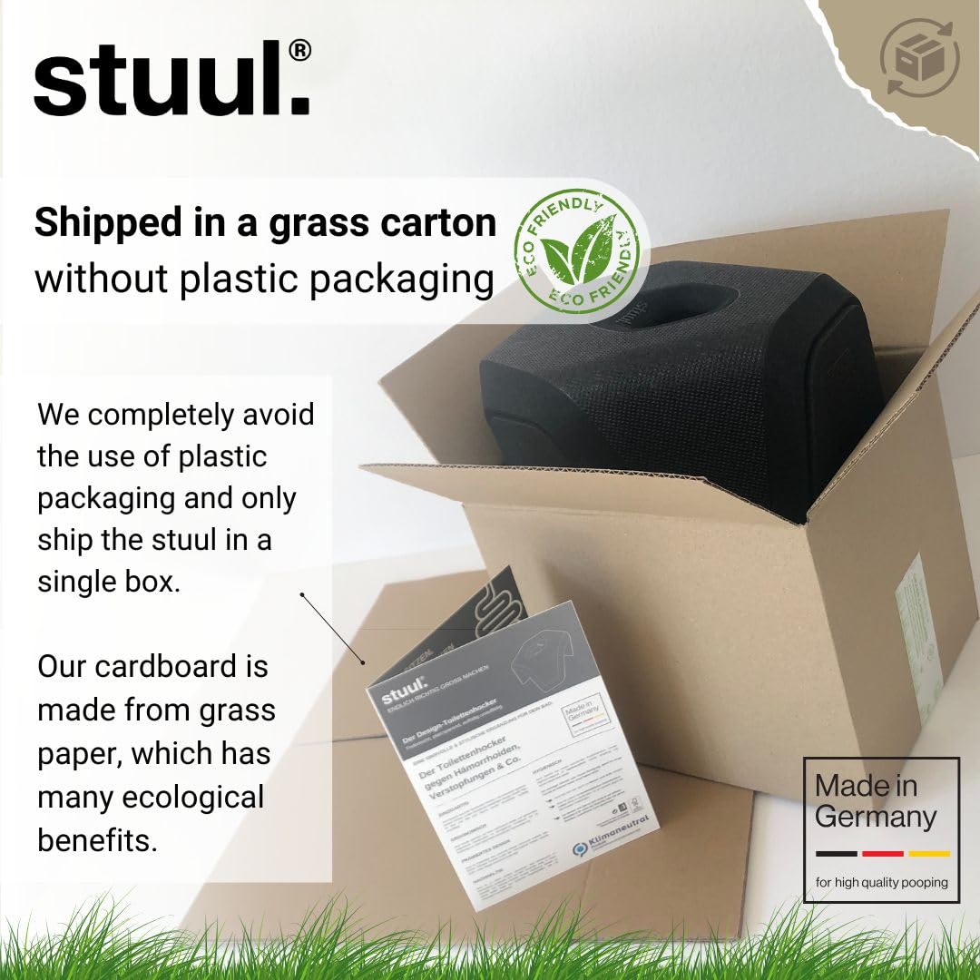 STUUL Toilet Stool for Adults - Ergonomic Bathroom Stool for Natural Bowel Movement & Constipation Relief | Healthy Gut Support | Perfect for Home, Office & Travel Use