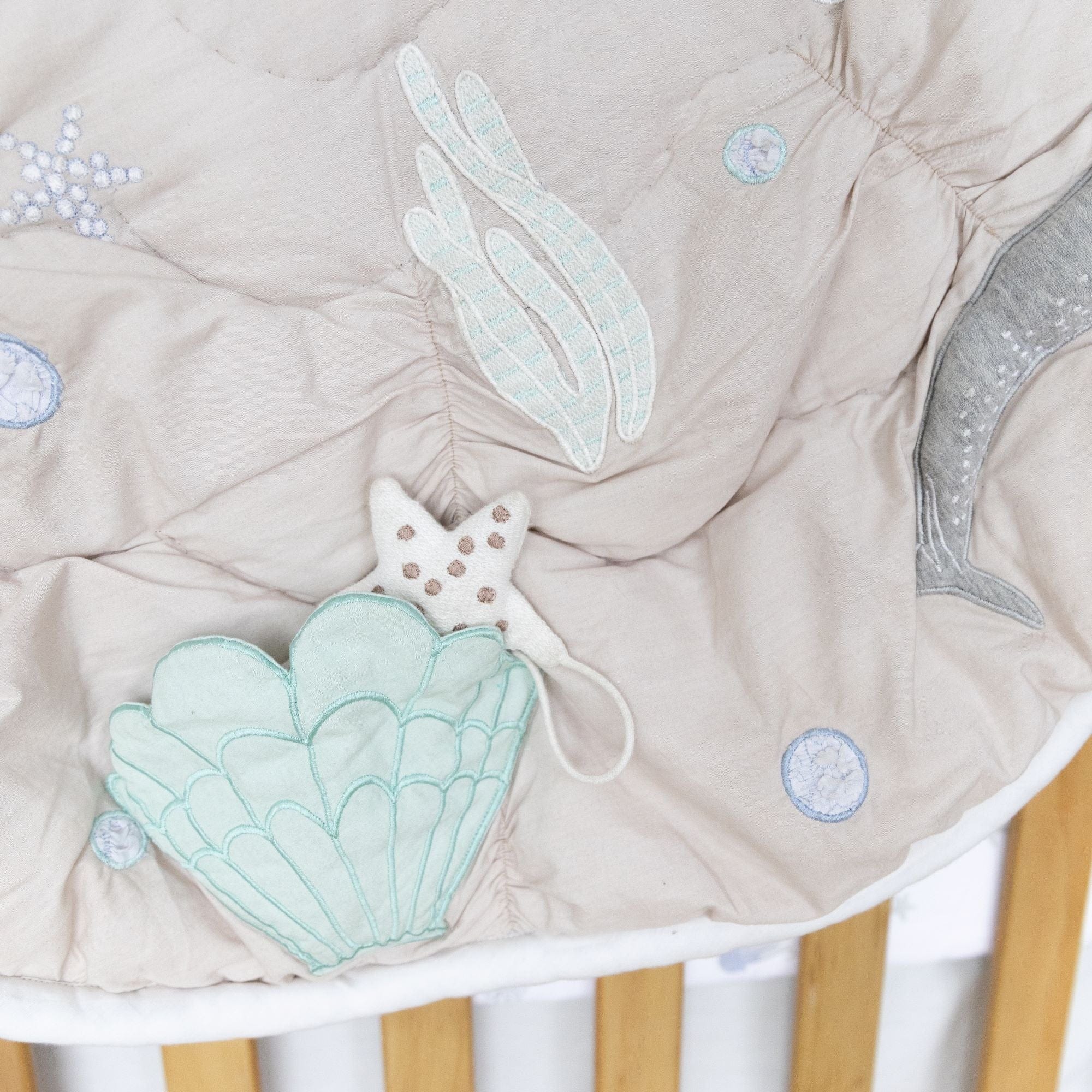 Crane Baby Cove Ocean Adventure Activity Playmat - Soft & Safe Play Mat for Infants & Toddlers - Perfect for Tummy Time, Crawling & Learning - Waterproof & Non-Toxic
