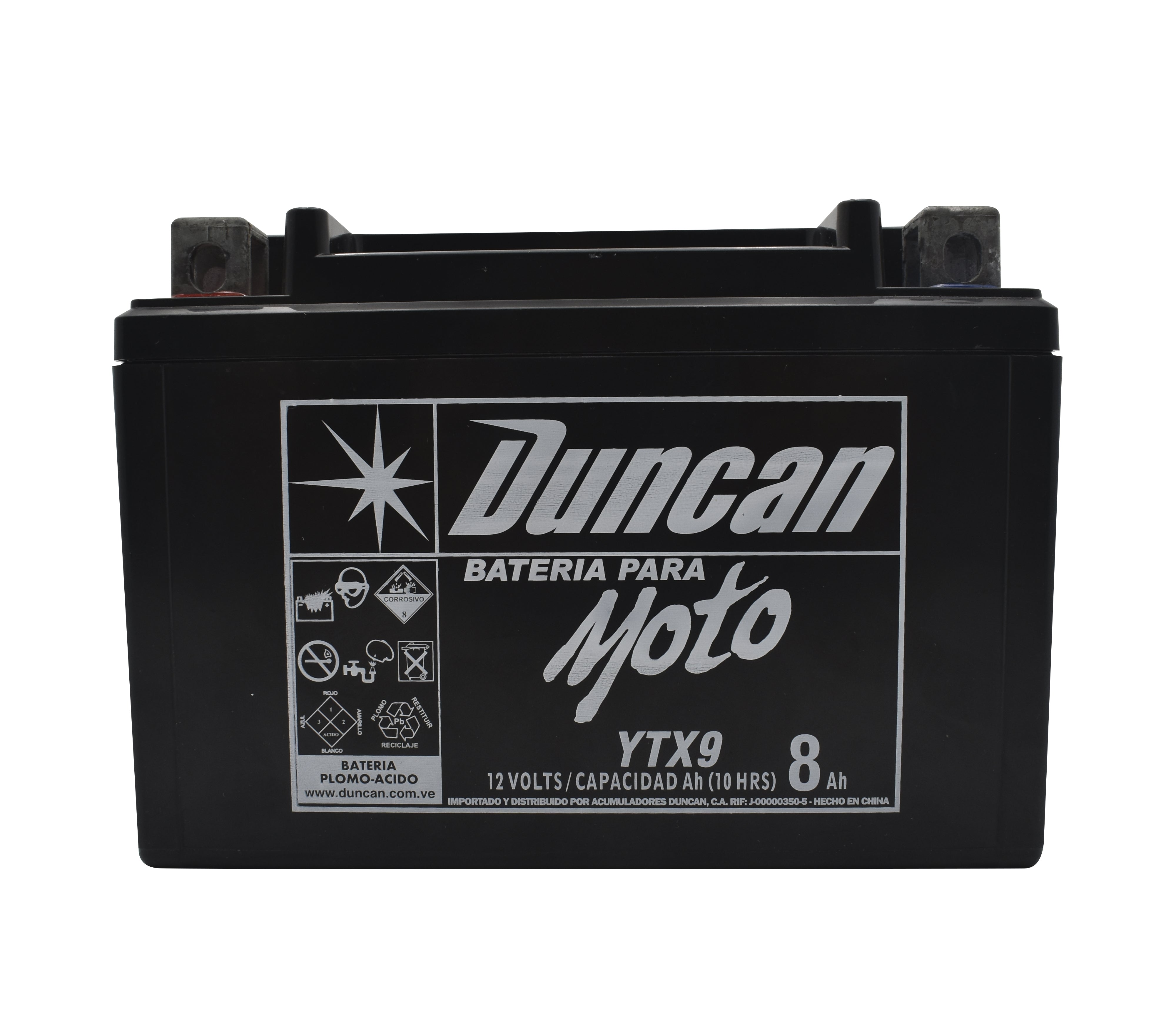 YTX9 Motorcycle Battery - High Performance Replacement for Duncan Bikes - Perfect for Off-Road, Cruiser & Touring Motorcycles