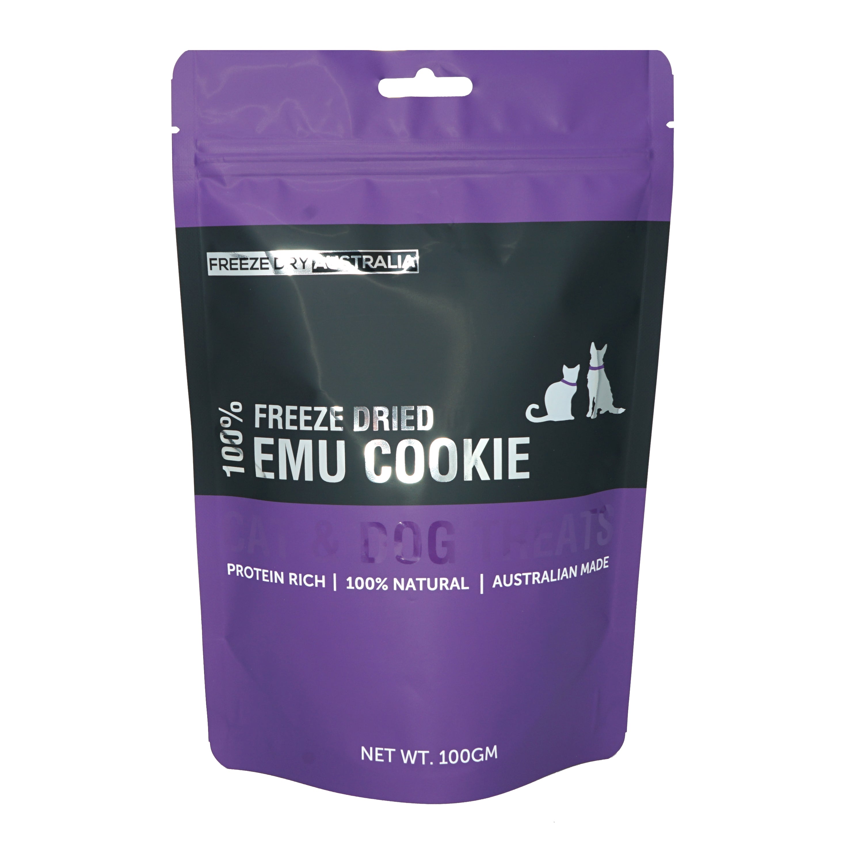 Freeze Dried Australian Emu Dog & Cat Treats - 100g All-Natural Protein Snacks for Pets - Perfect for Training, Rewards & Outdoor Adventures