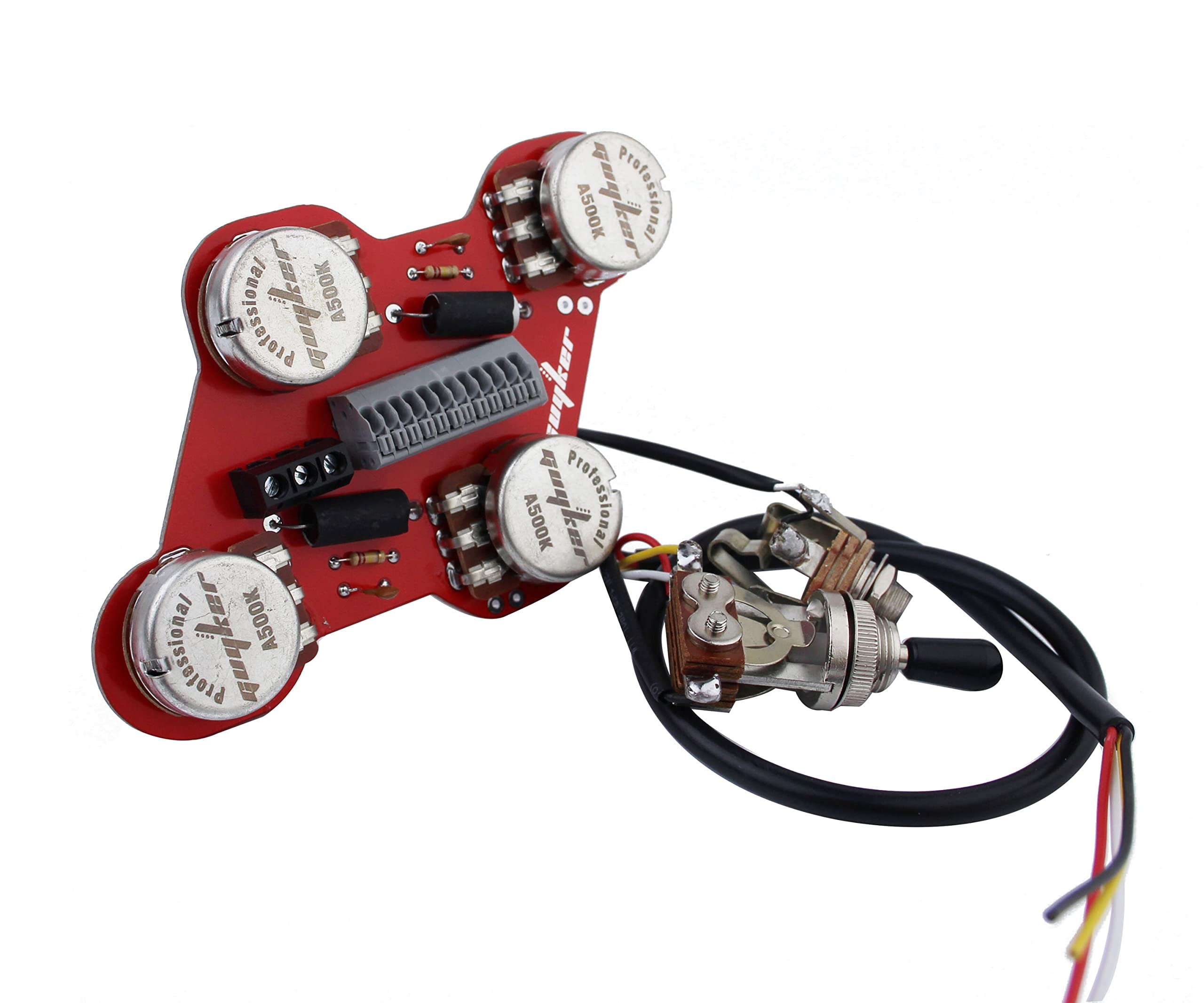 Guyker A500K Potentiometer - High Quality Circuit Board Connection Switch Jack for Guitar PREAMP | Perfect for DIY Guitar Effects Pedals & Amp Modifications