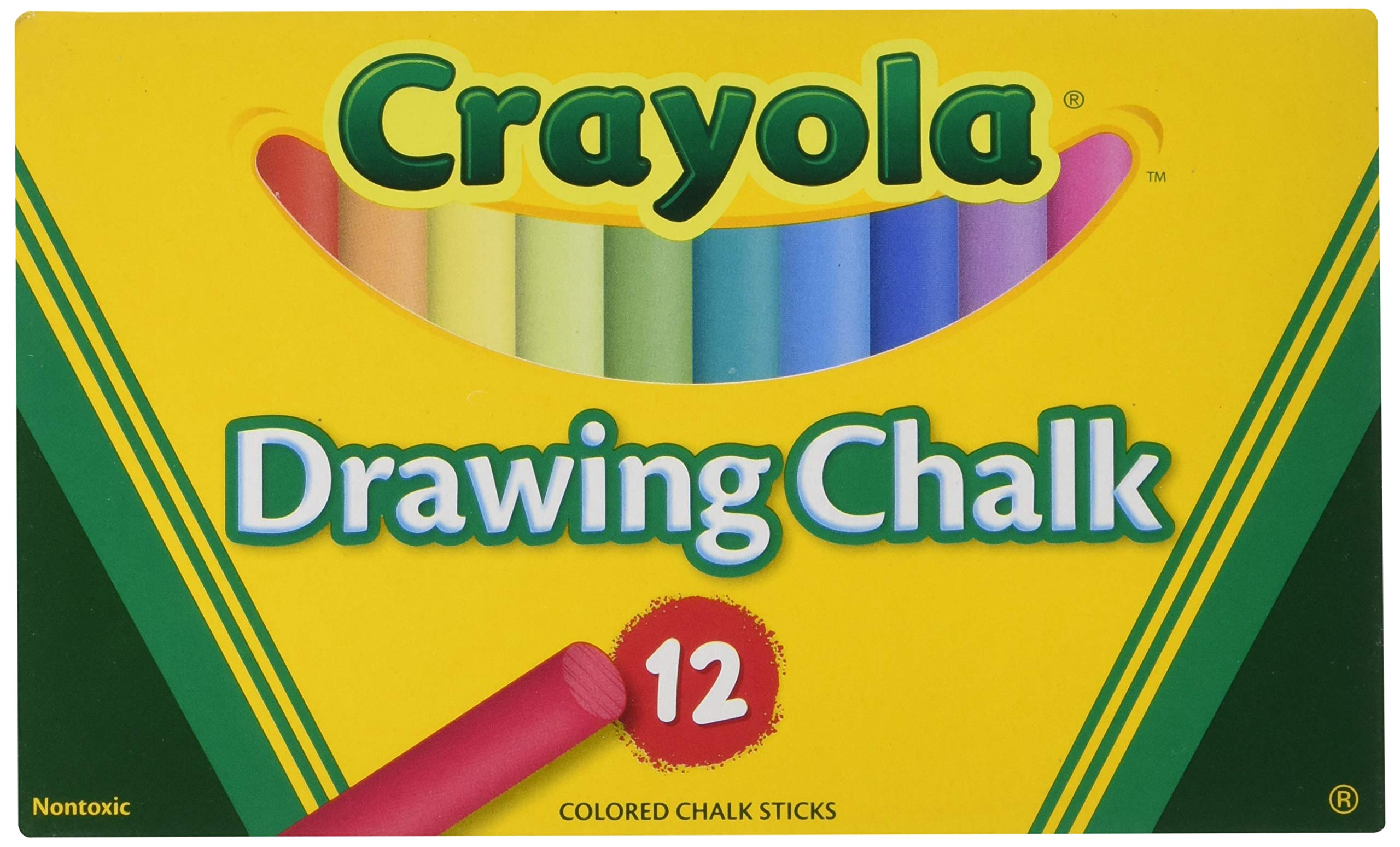 Crayola Non-Toxic Chalkboard Chalk (510403) - 12 Assorted Colors for Kids, Teachers & Classrooms | Perfect for Blackboards, Sidewalks & Art Projects