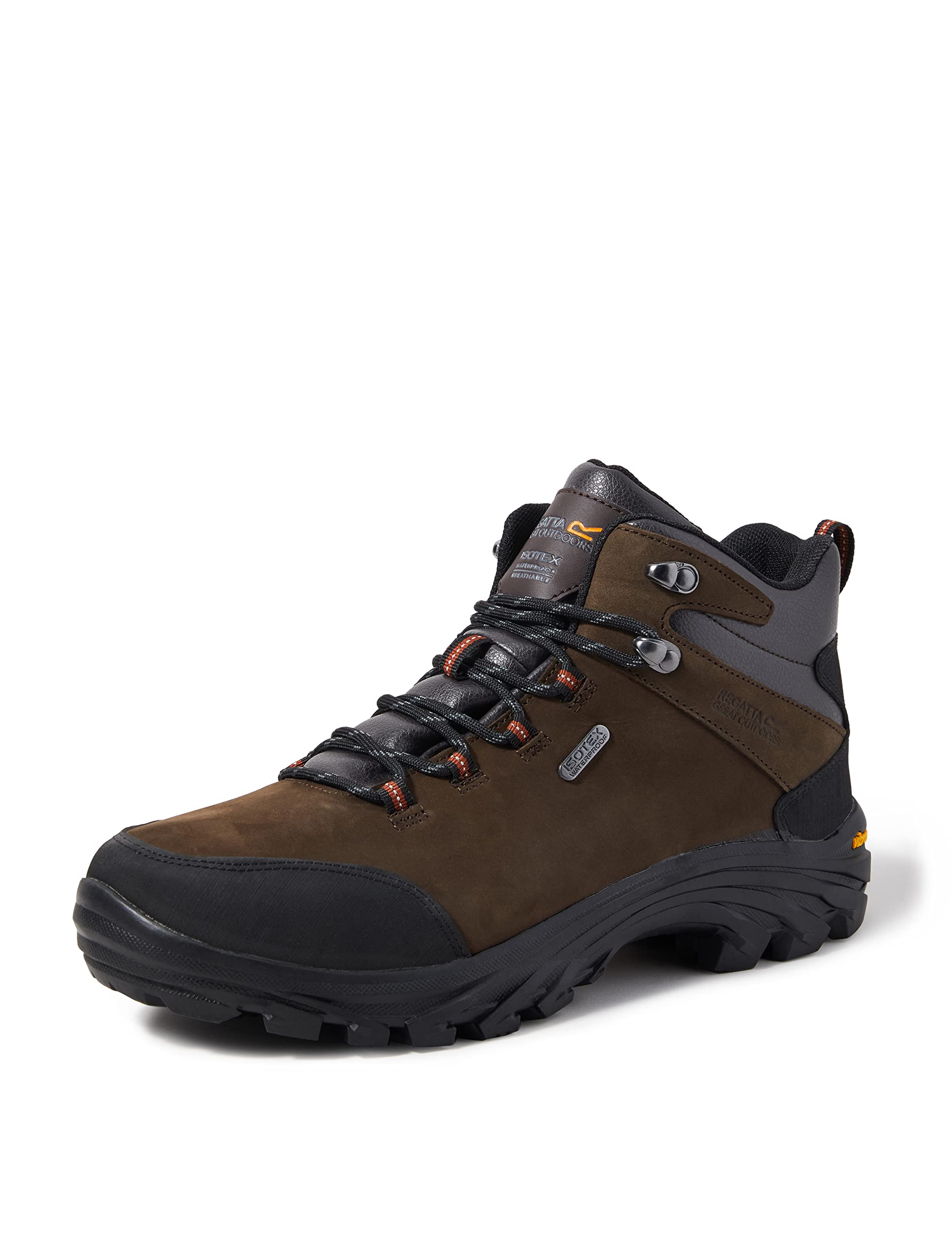 Men's Burrell Leather Hiking Boots - Waterproof Outdoor Shoes for Trekking & Camping - Size US 10.5 in Fawn Brown - Durable Comfort for Mountain Trails & Backpacking Adventures