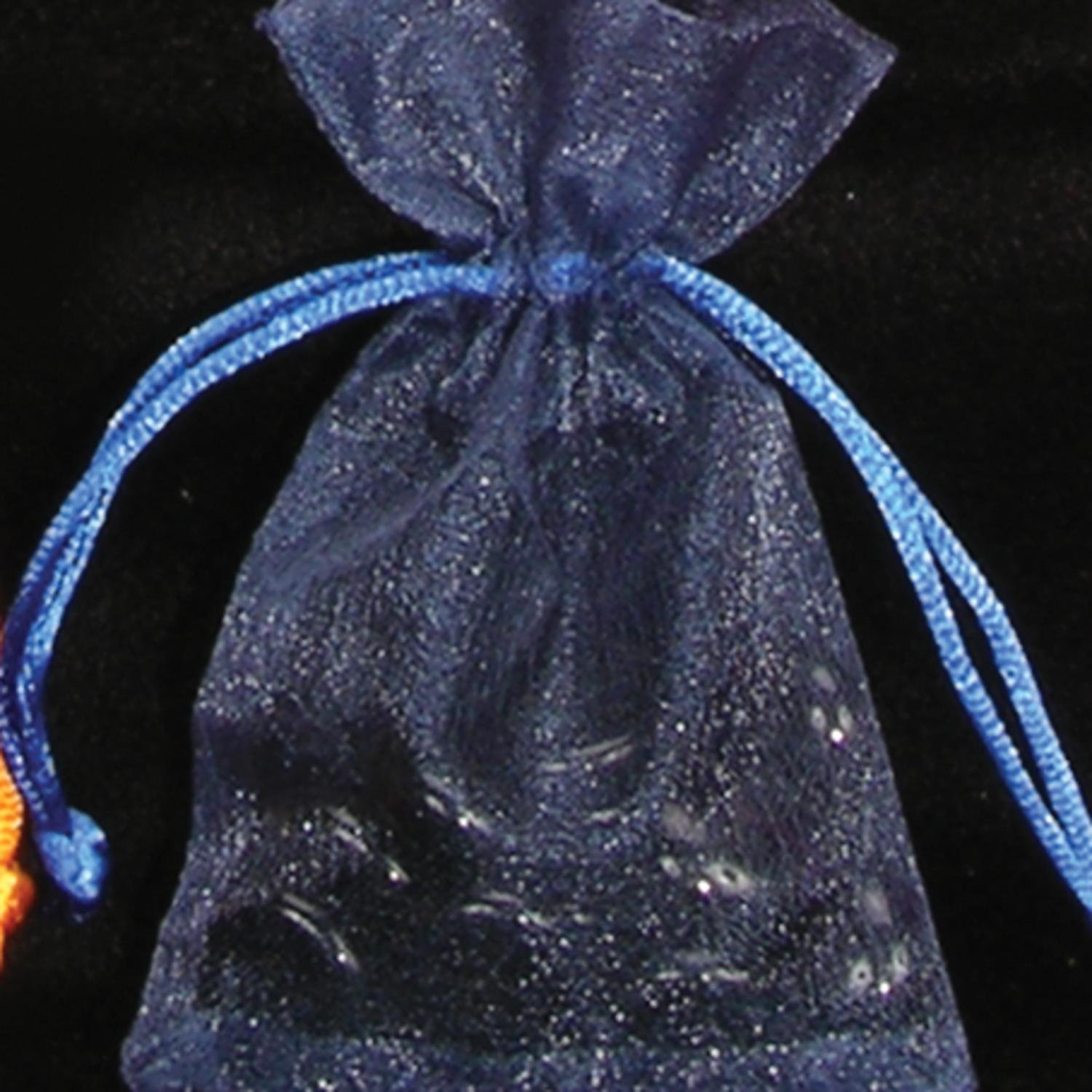 36 Pack Navy Blue Organza Gift Bags 3x4 Inches - Small Jewelry Favor Pouches for Weddings, Baby Showers & Party Favors