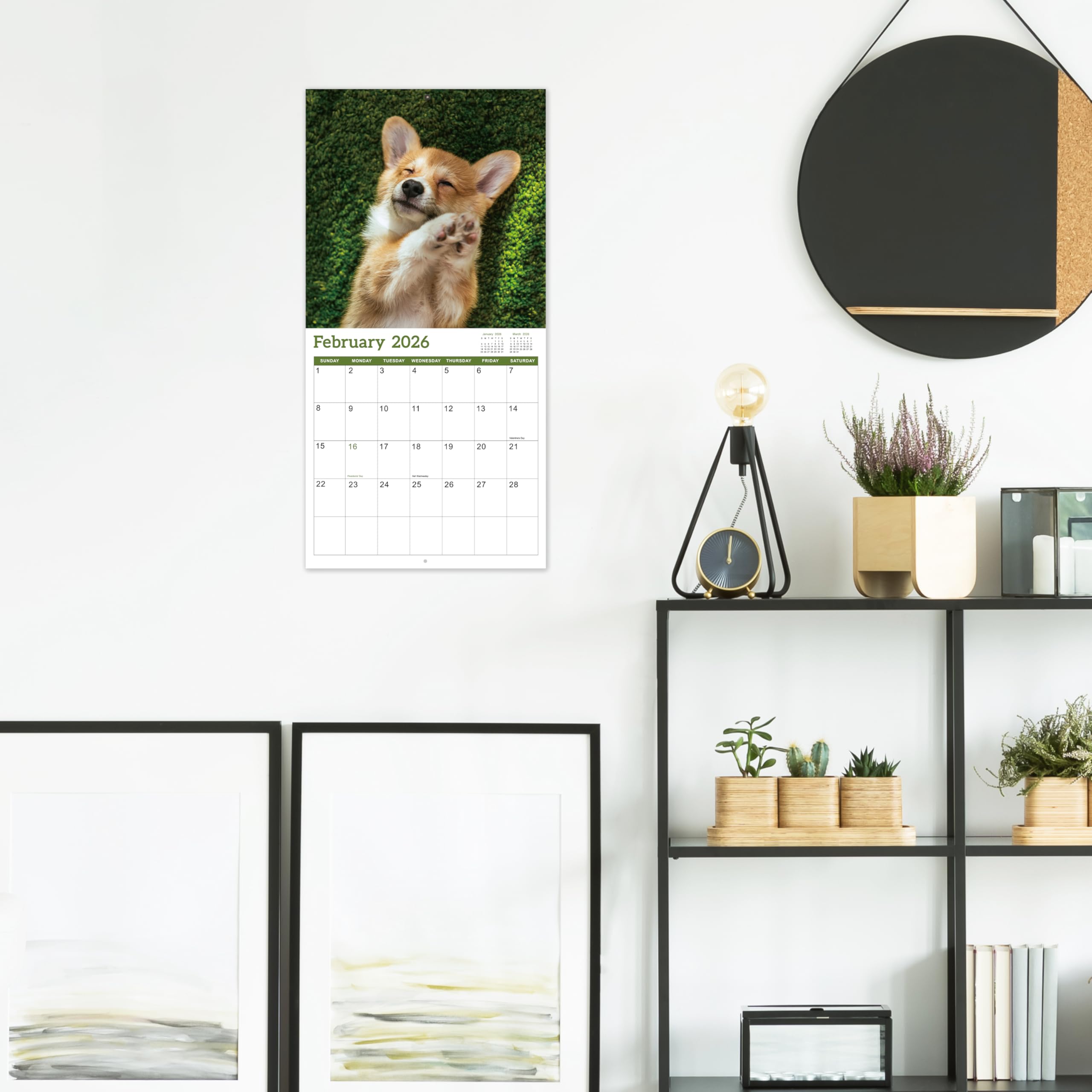 2025-2026 Wall Calendar - 18 Month Large Monthly Planner from July 2025 to December 2026, 12x24 Inches Open Format with Blank Date Boxes, Funny Office & Home Decor Gift for Coworkers, Friends & Family - Perfect for Planning, Scheduling & Home Organization