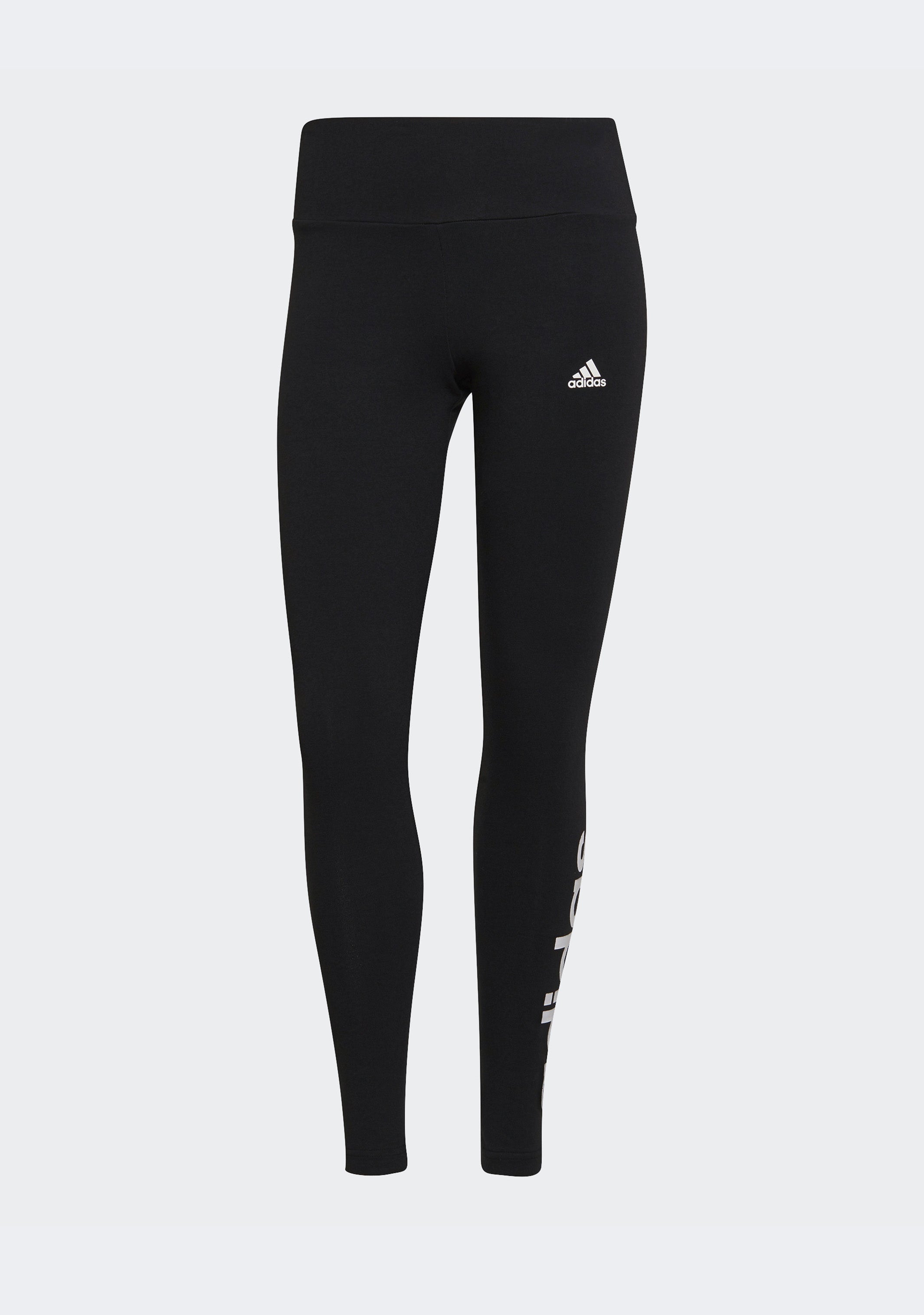 Adidas Women's Essential High Waisted Logo Yoga Pants - Workout Leggings for Running, Gym & Lounge Wear
