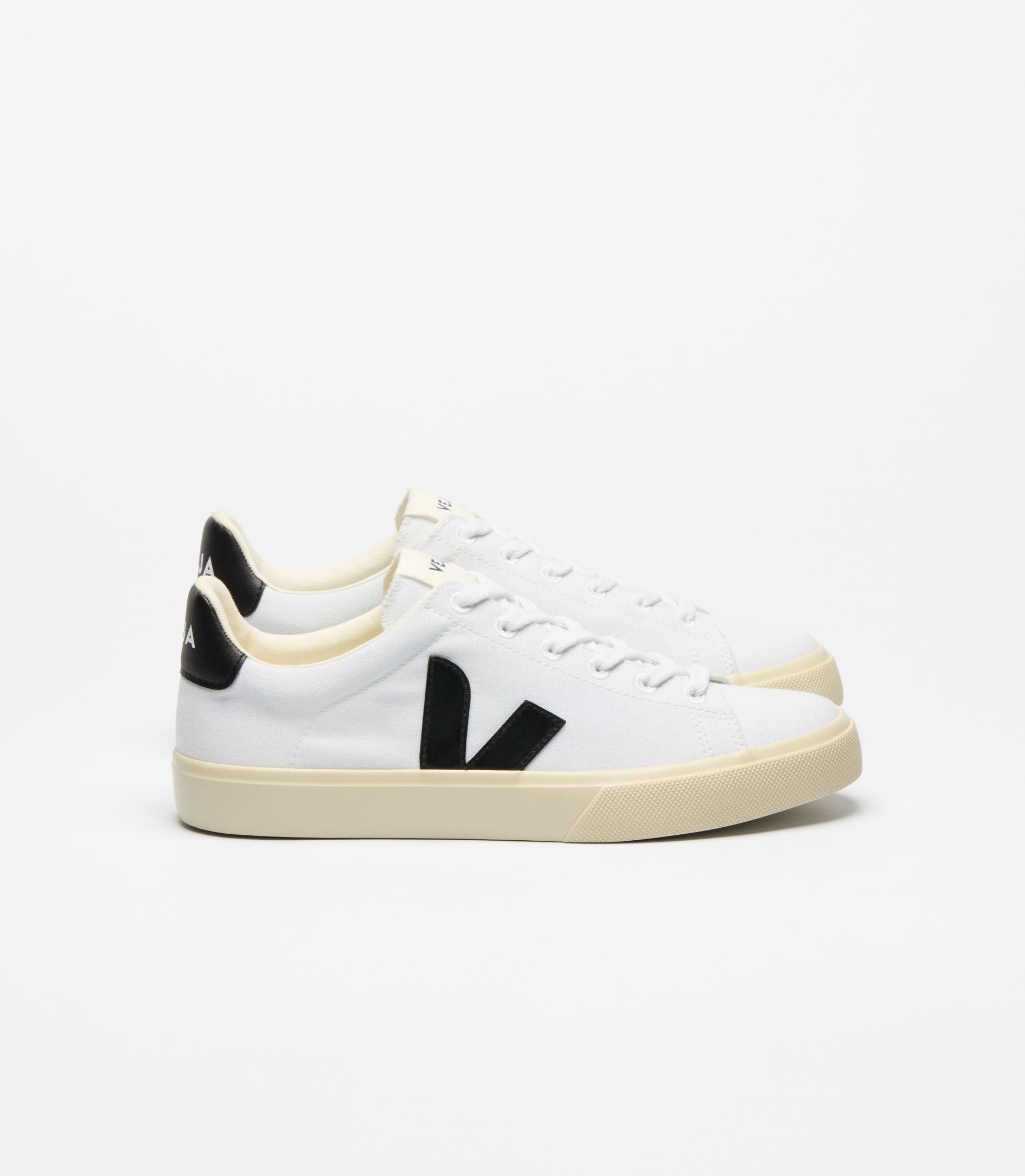 Veja Campo White & Black Canvas Sneakers - Eco-Friendly Vegan Shoes for Men & Women | Perfect for Casual Wear, Work & Sustainable Fashion