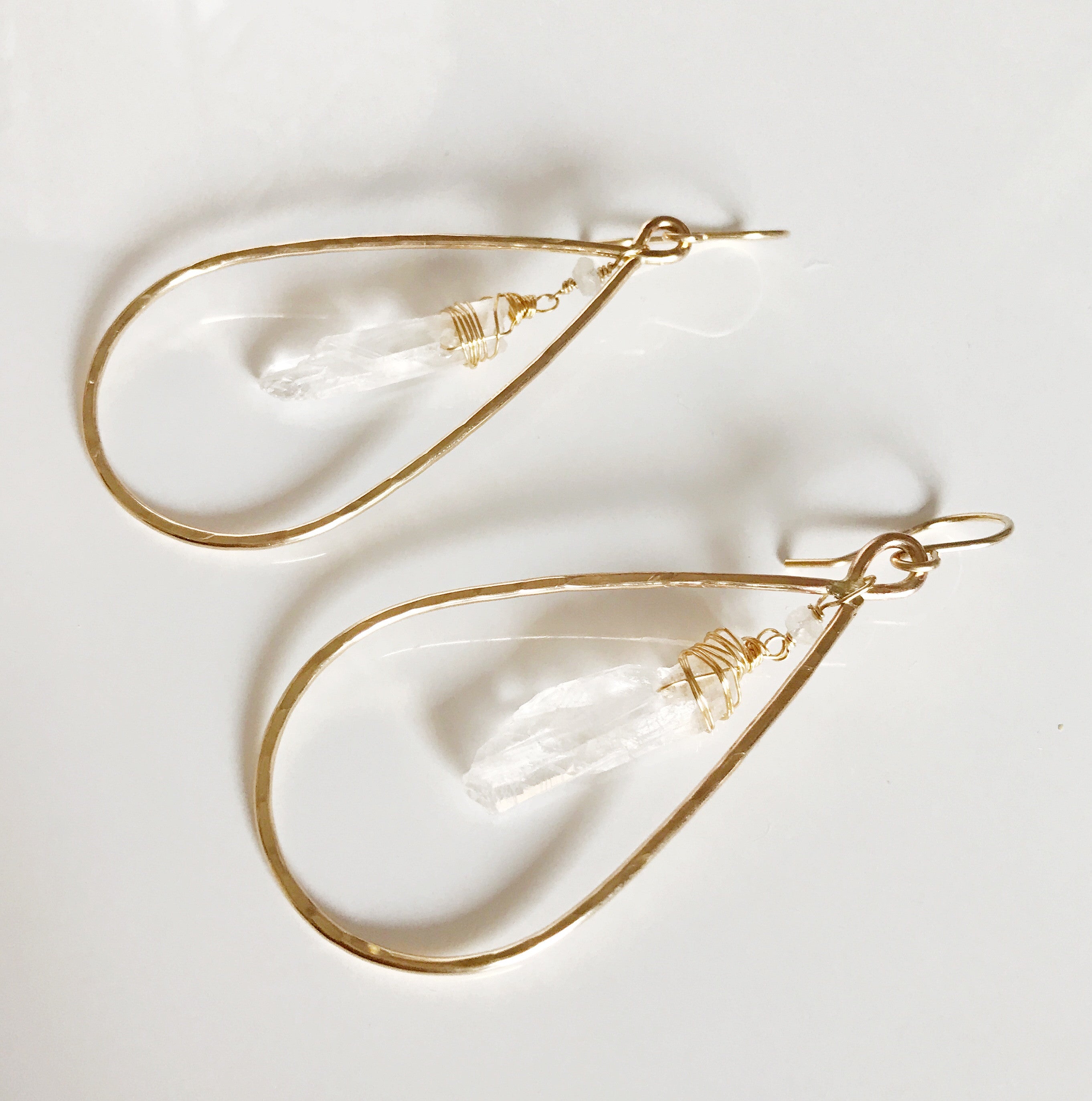 Amira Crystal Quartz Earrings (E405) - Elegant Dangle Earrings for Women, Perfect for Parties, Weddings & Special Occasions