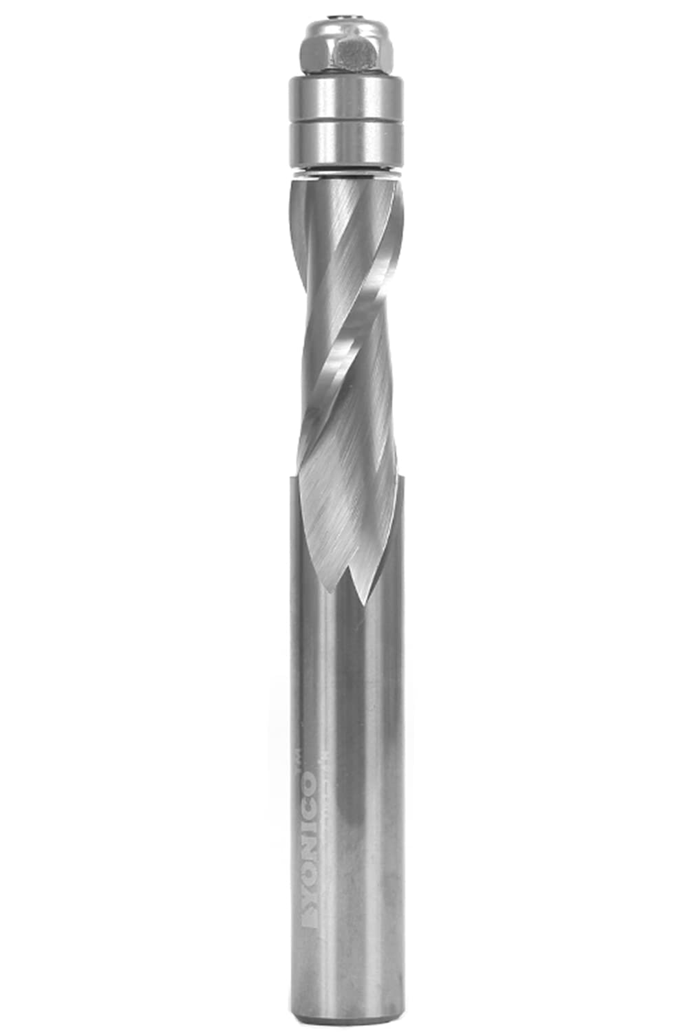 YONICO 1/2-Inch Shank Solid Carbide Spiral Flush Trim Router Bit - 1-5/8-Inch Cutting Length, Upcut Design (31202-SC) - Perfect for Woodworking, Cabinet Making & DIY Projects