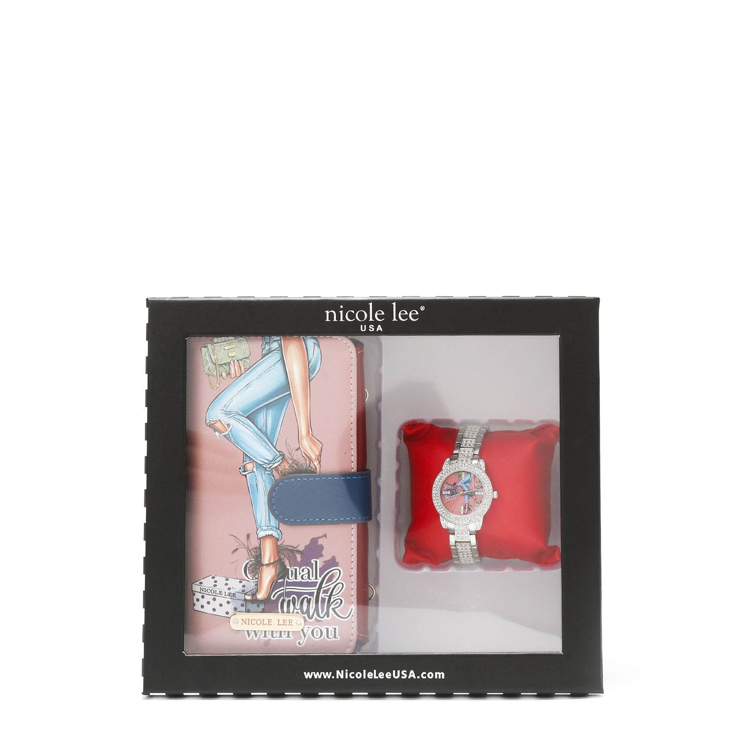 2-Piece Fashion Accessories Set - Stylish Watch & Crossbody Phone Case Wallet for Women | Perfect for Travel, Shopping, and Everyday Use