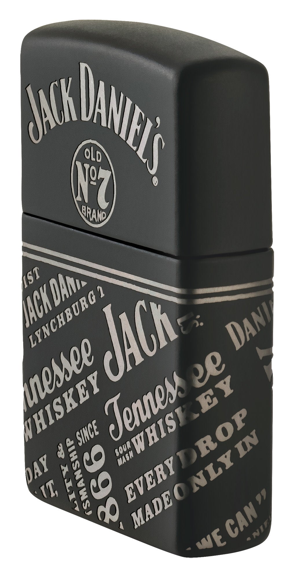 Jack Daniels Every Drop Design Laser 360 Regular Media Chrome Black Matte - Premium Whiskey Glass Set for Home Bar, Parties & Gifts