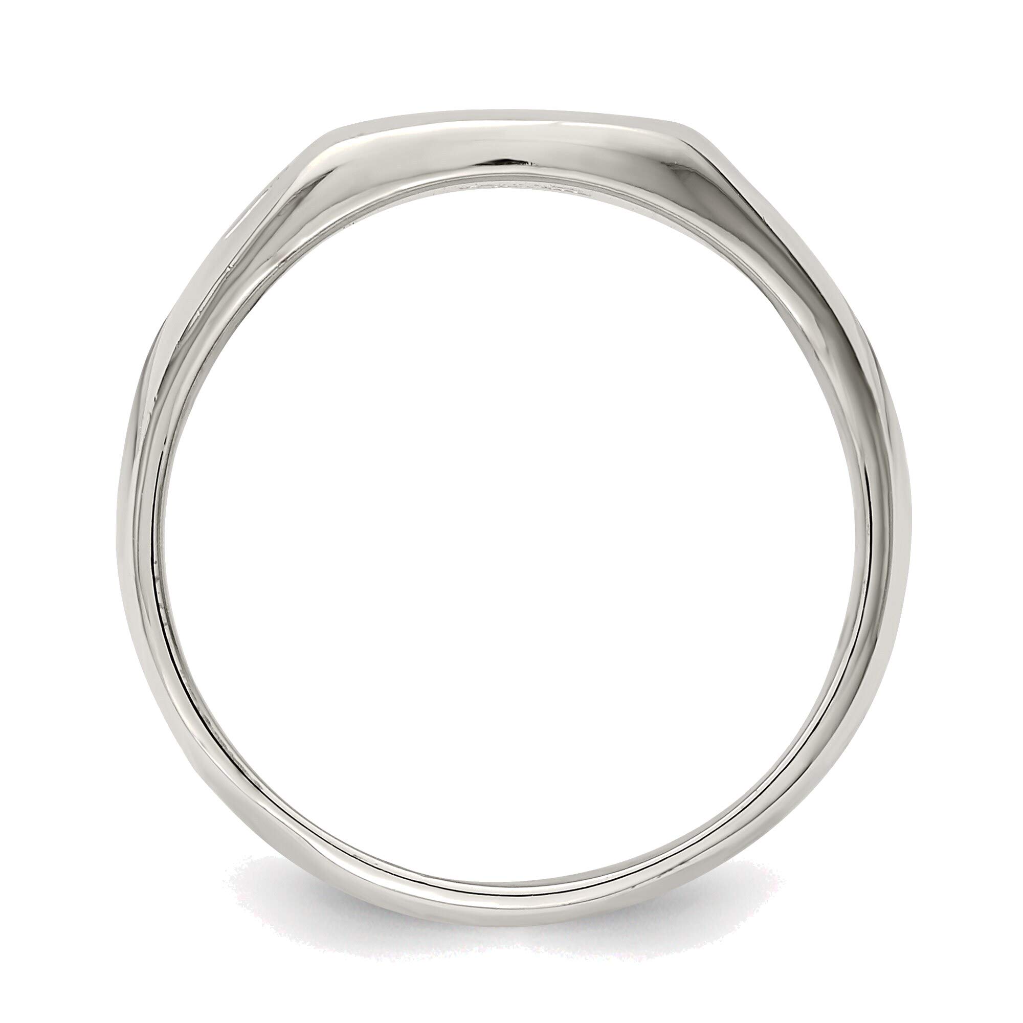 Sterling Silver Signet Ring Size 8 - Elegant Jewelry for Men & Women