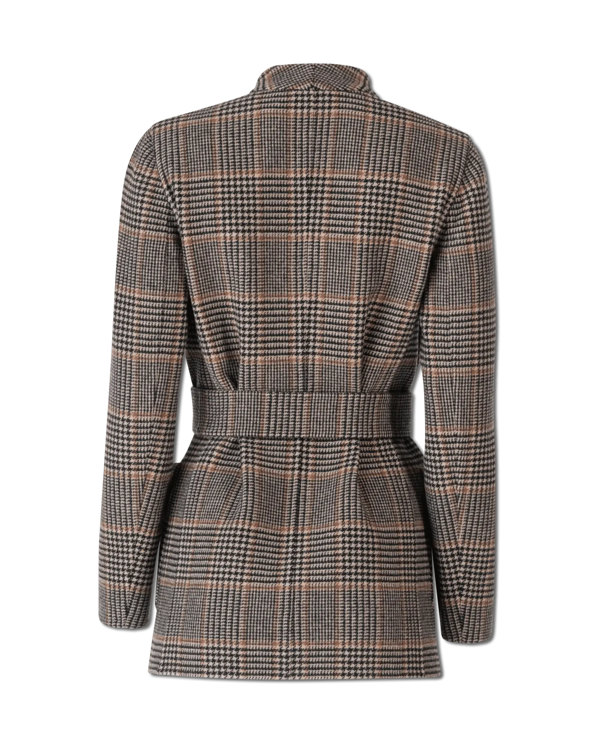 Nuraghe Collarless Belted Jacket for Women - Stylish Slim Fit Blazer Jacket with Belt - Perfect for Office, Business, and Casual Outfits