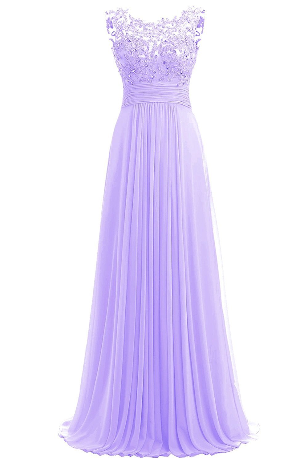 Elegant Long Beaded Chiffon Bridesmaid Dress for Women - Formal Prom Gown for Weddings, Parties & Special Occasions