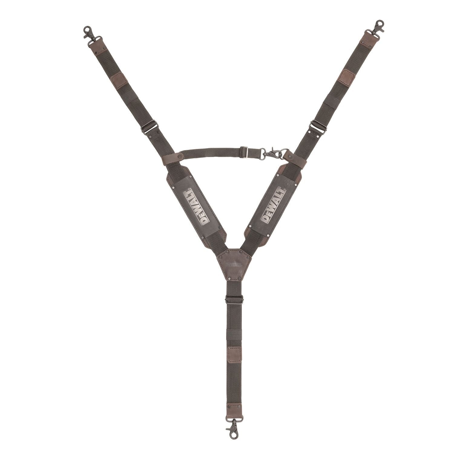DEWALT DWST550116 Heavy-Duty Leather Suspenders for Work Pants - Adjustable Comfort for Construction & Carpentry - Perfect for Builders, Contractors & Tradesmen