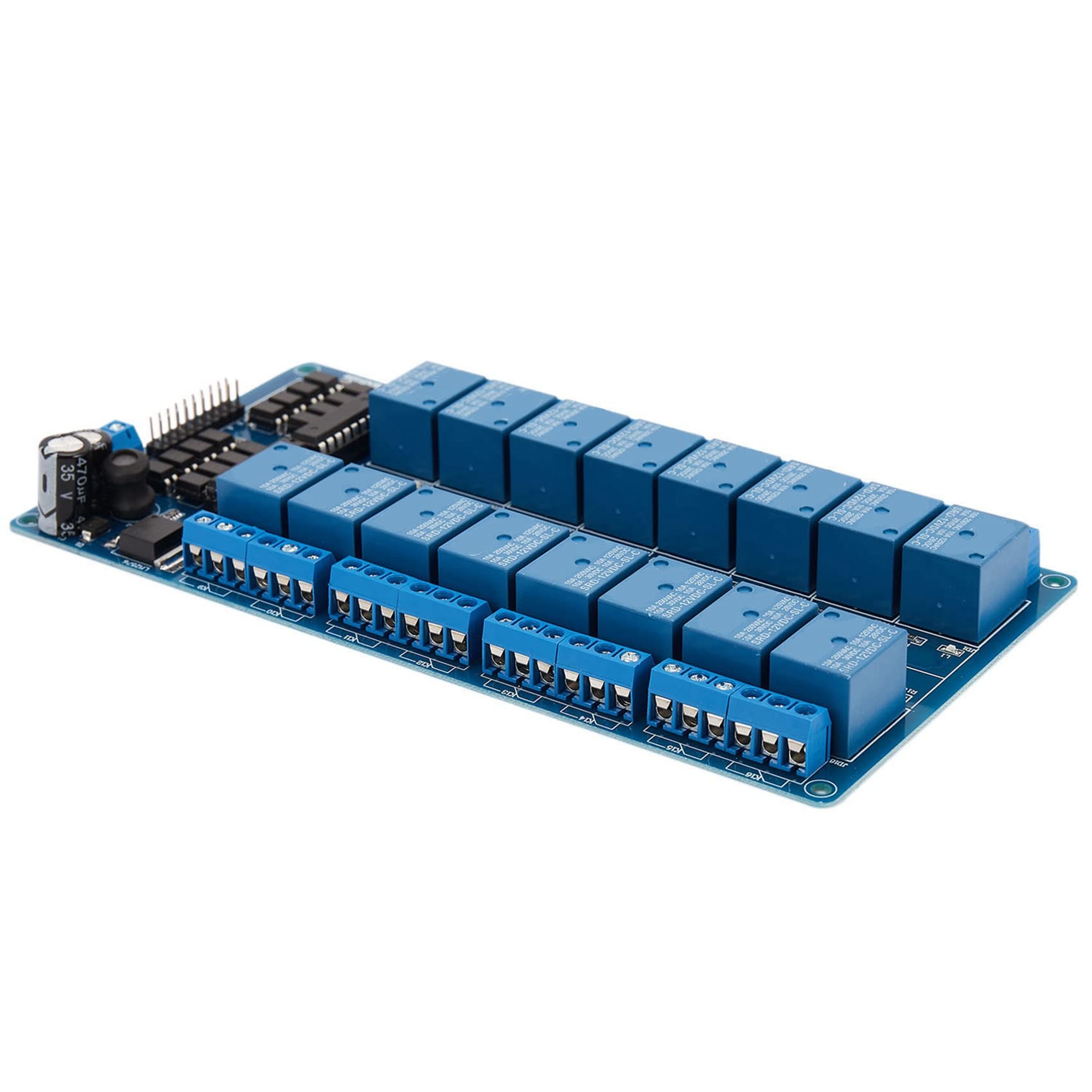 VENEKA 2X Ethernet Control Module - 16 Channel Relay Board with RJ45 Port for LAN/WAN Network & Web Server | Perfect for Home Automation, Industrial Control, and IoT Projects