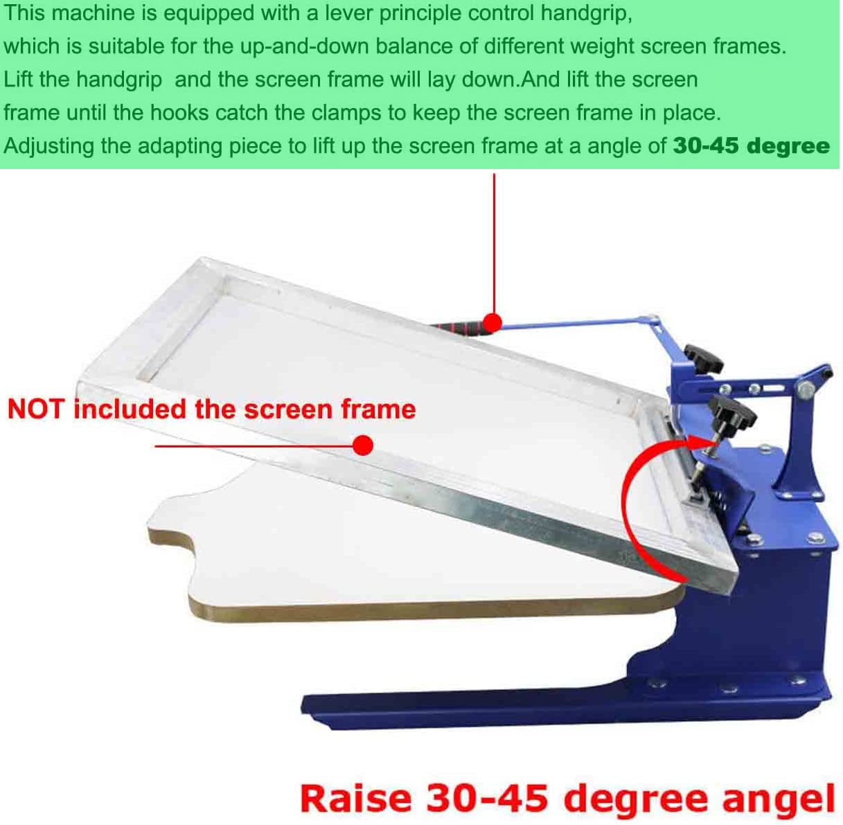 INTBUYING 1 Color Screen Printing Machine for T-Shirts - Silk Screen Printing Press Kit for DIY, Custom Apparel & Small Business - Perfect for Home Use, Craft Projects & Merchandise Printing