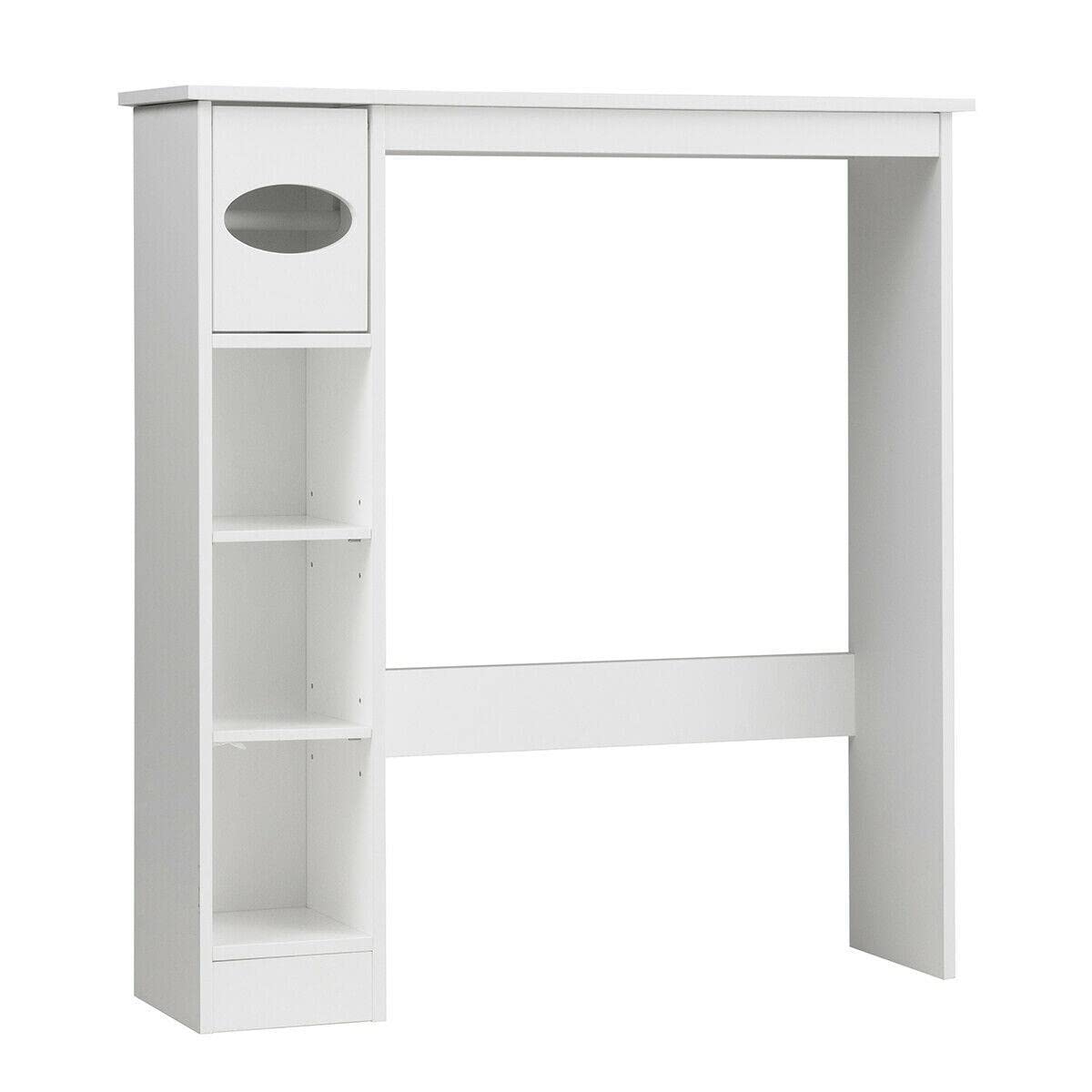 Premium Wooden Over The Toilet Storage Cabinet - Adjustable Shelf Bathroom Organizer | Space Saving Bathroom Furniture for Small Spaces | Perfect for Towels, Toiletries & Bathroom Essentials Storage