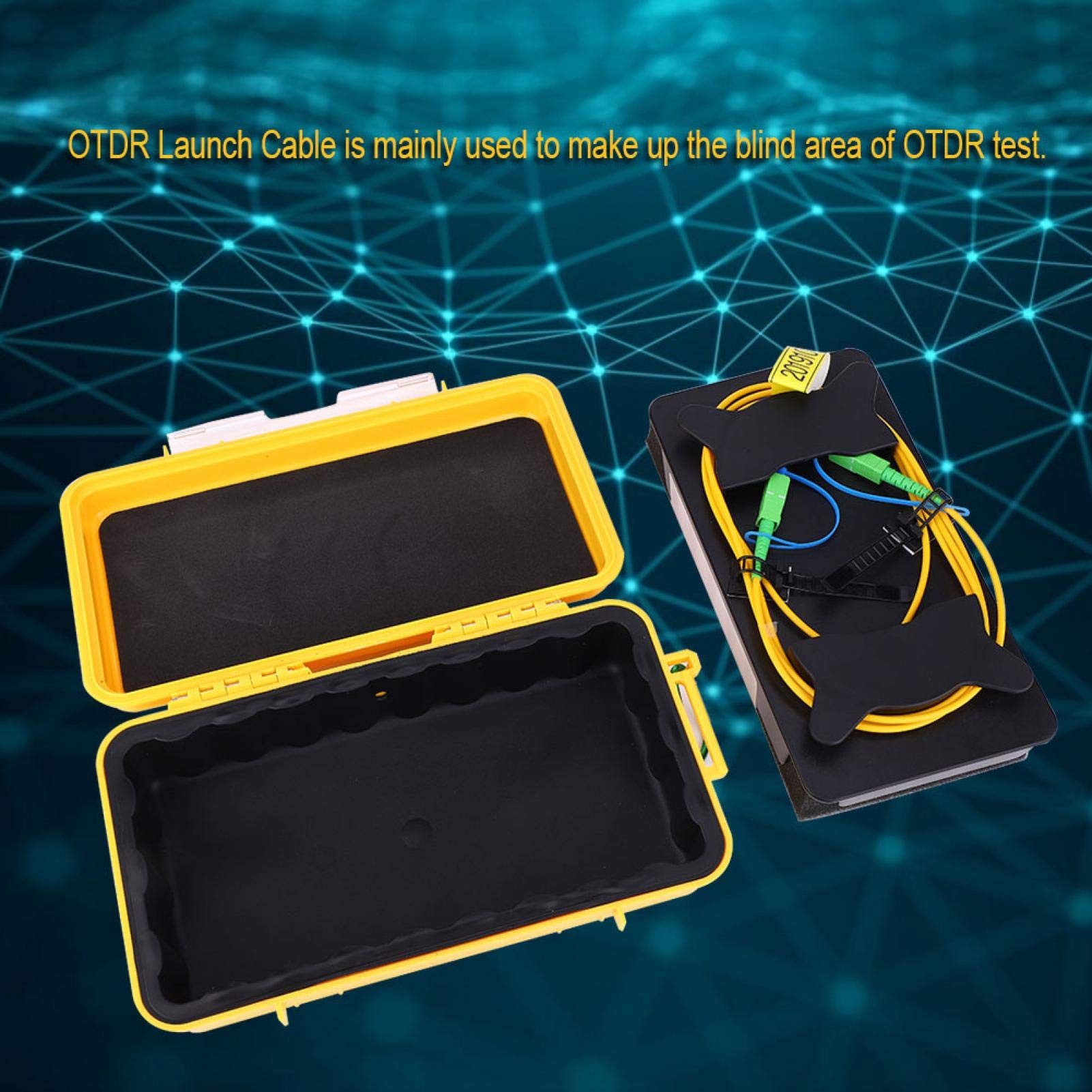 Professional OTDR Fiber Optic Tester with SC/APC-SC/APC 2km Launch Cable - Dead Zone Eliminator for Optical Fiber Network Testing | Perfect for Telecom Engineers & Field Technicians