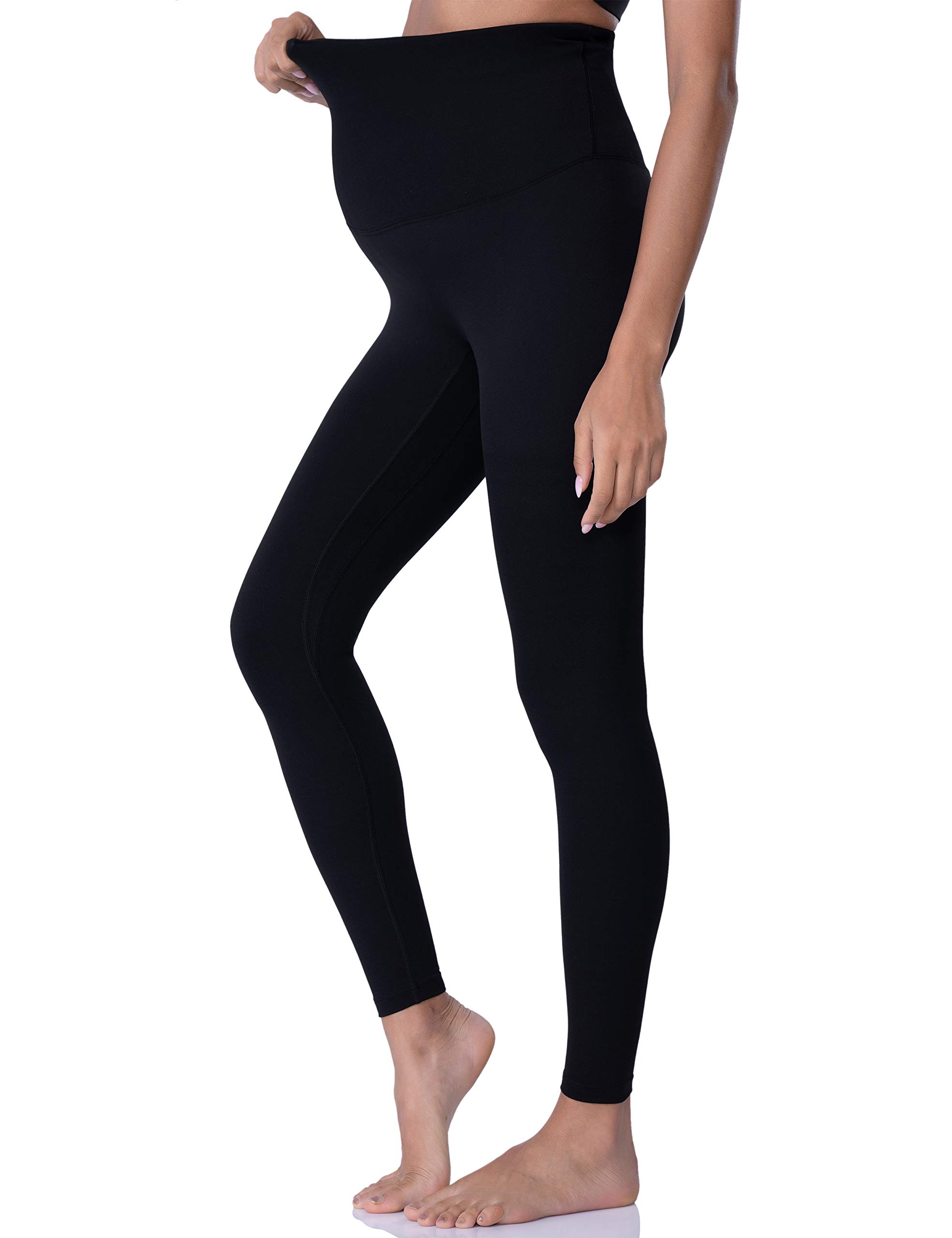 POSHDIVAH Women's Maternity Leggings Over The Belly Pregnancy Yoga Pants - Stretchy Active Wear Workout Leggings for Comfortable Exercise & Everyday Wear
