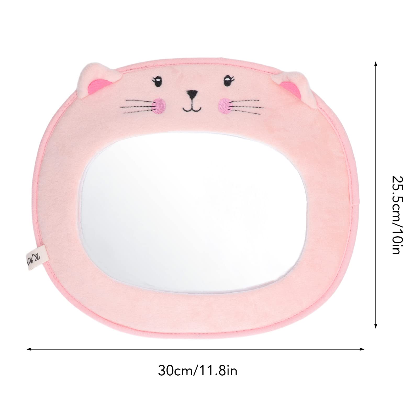 Baby Car Mirror - Acrylic Rearview Mirror for Child Safety Seat, Cartoon Cat Design - Perfect for Monitoring Baby in Backseat While Driving