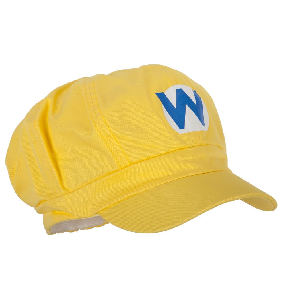 Super Mario Bros Character Hats - Mario, Luigi, Wario & Waluigi Cotton Elastic Newsboy Caps for Cosplay, Gaming Events & Everyday Fashion