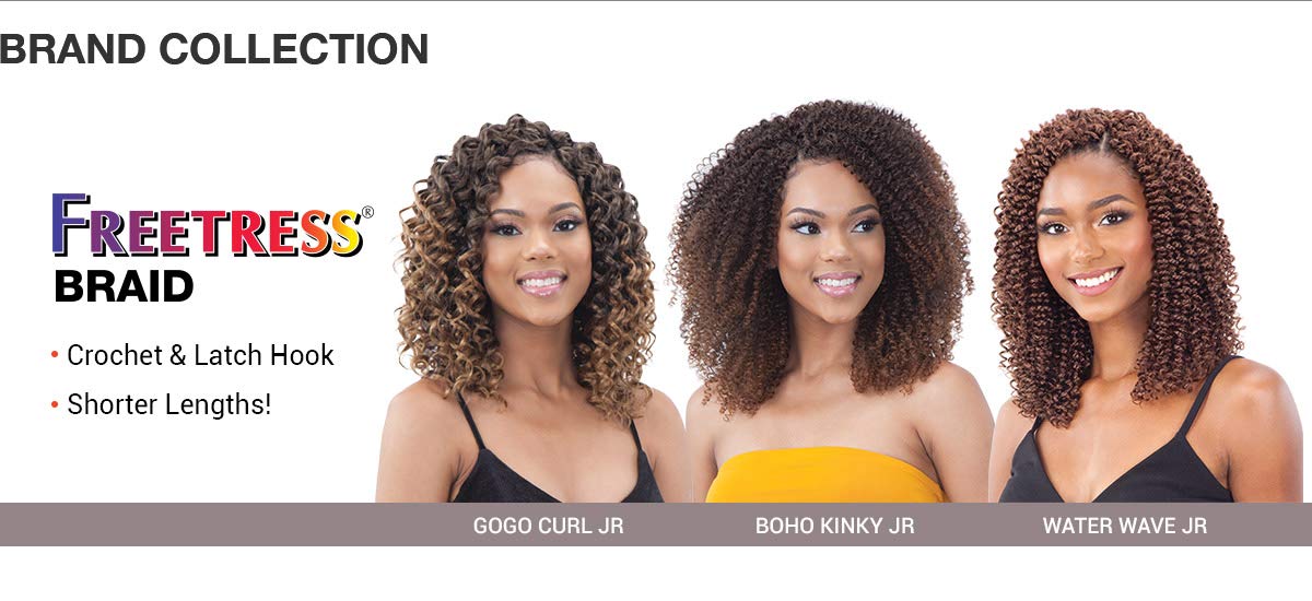 FreeTress Water Wave Crochet Braiding Hair 3-Pack (Color #613) - Perfect for Box Braids, Goddess Locs & Protective Styles