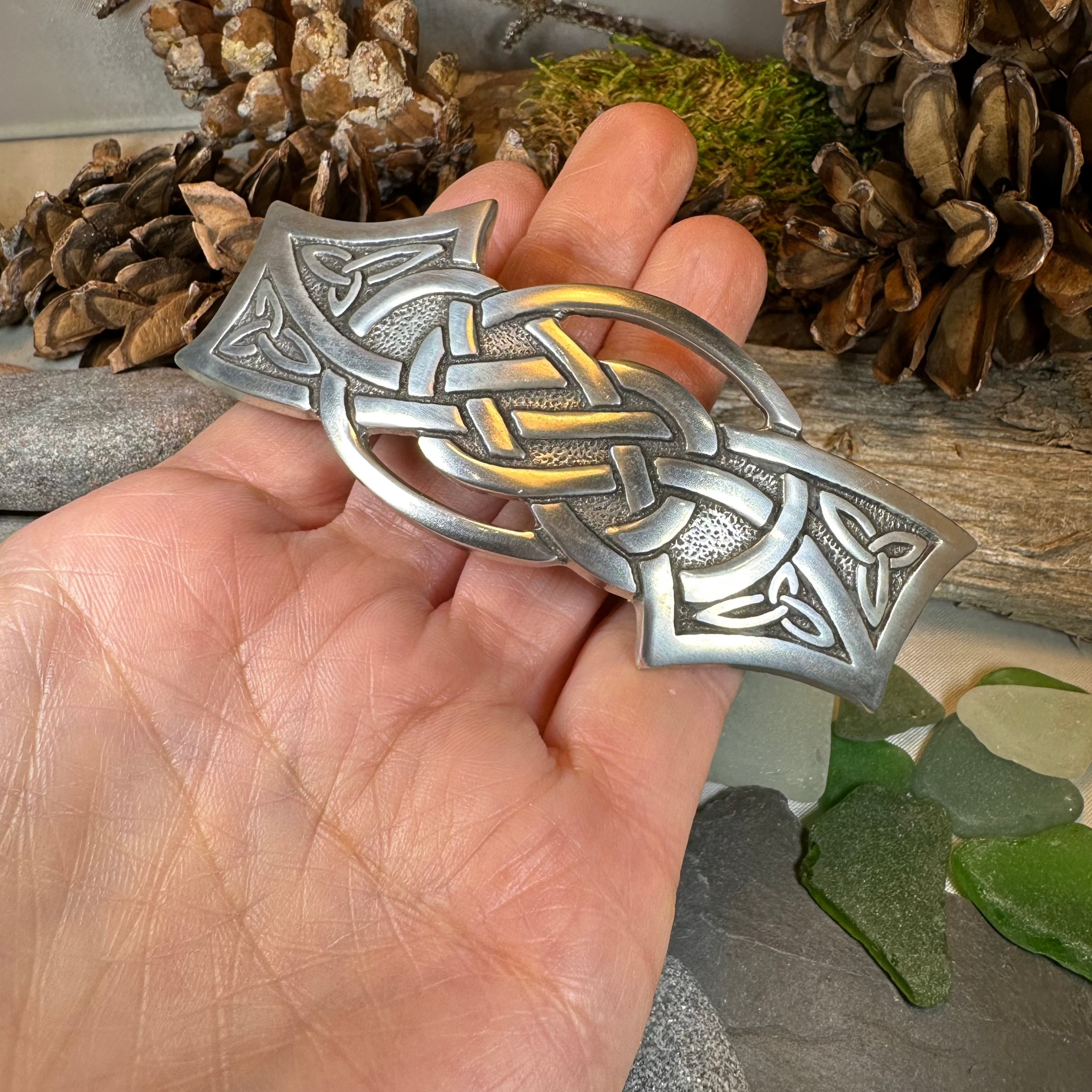 Celtic Knot Hair Clip for Women - Elegant Irish Celtic Design Hair Accessory for Weddings, Parties & Everyday Style