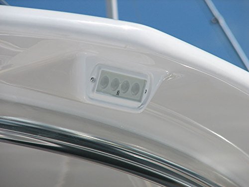 Lumitec Capri2 LED Flood Light - Flush Mount Dual Color White/Blue - Powder Coated Marine Grade Housing - Perfect for Boats, Docks, and Outdoor Lighting