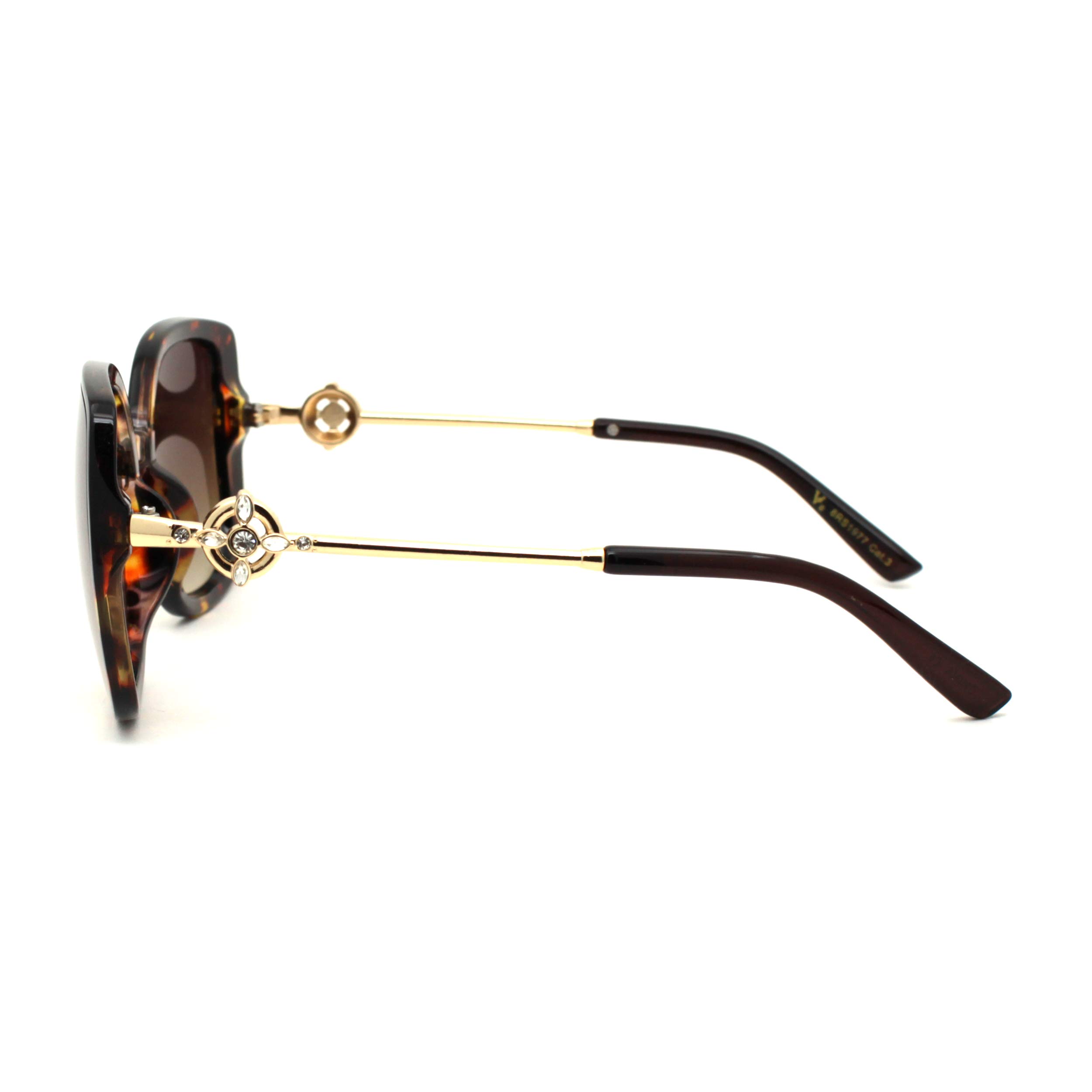 Women's Fashion Floral Rhinestone Rectangular Butterfly Sunglasses - UV Protection, Stylish Accessory for Summer, Beach, and Outdoor Activities