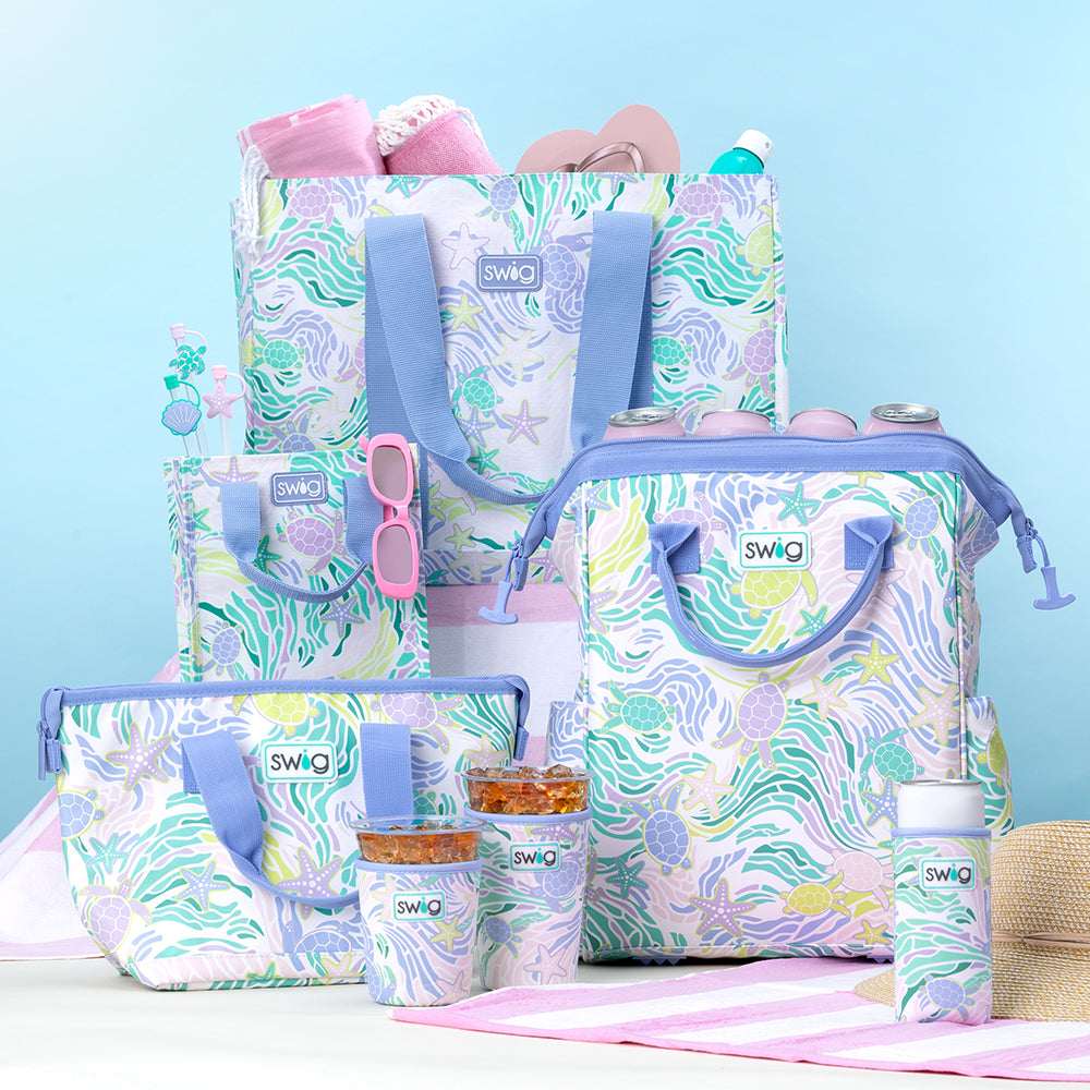 Sea Swirl Packi 24 Backpack Cooler - Insulated Waterproof Beach Bag for Picnics, Camping & Outdoor Adventures | Perfect for Pool Parties, Hiking & Tailgating