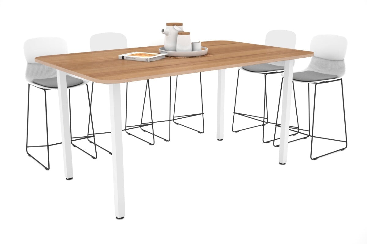 Quadro Square Legs Counter Table with Rounded Corners - 1800L x 1100W Modern Kitchen Island Bar Table - Perfect for Small Spaces, Dining & Entertaining