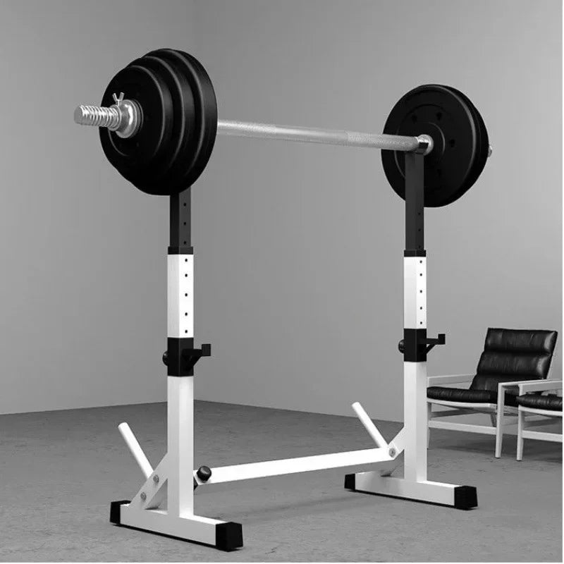 Heavy Duty One Piece Barbell Squat Rack Stand - Steel Weight Lifting Equipment for Home Gym & CrossFit Training - Perfect for Powerlifting, Strength Training & Fitness Workouts