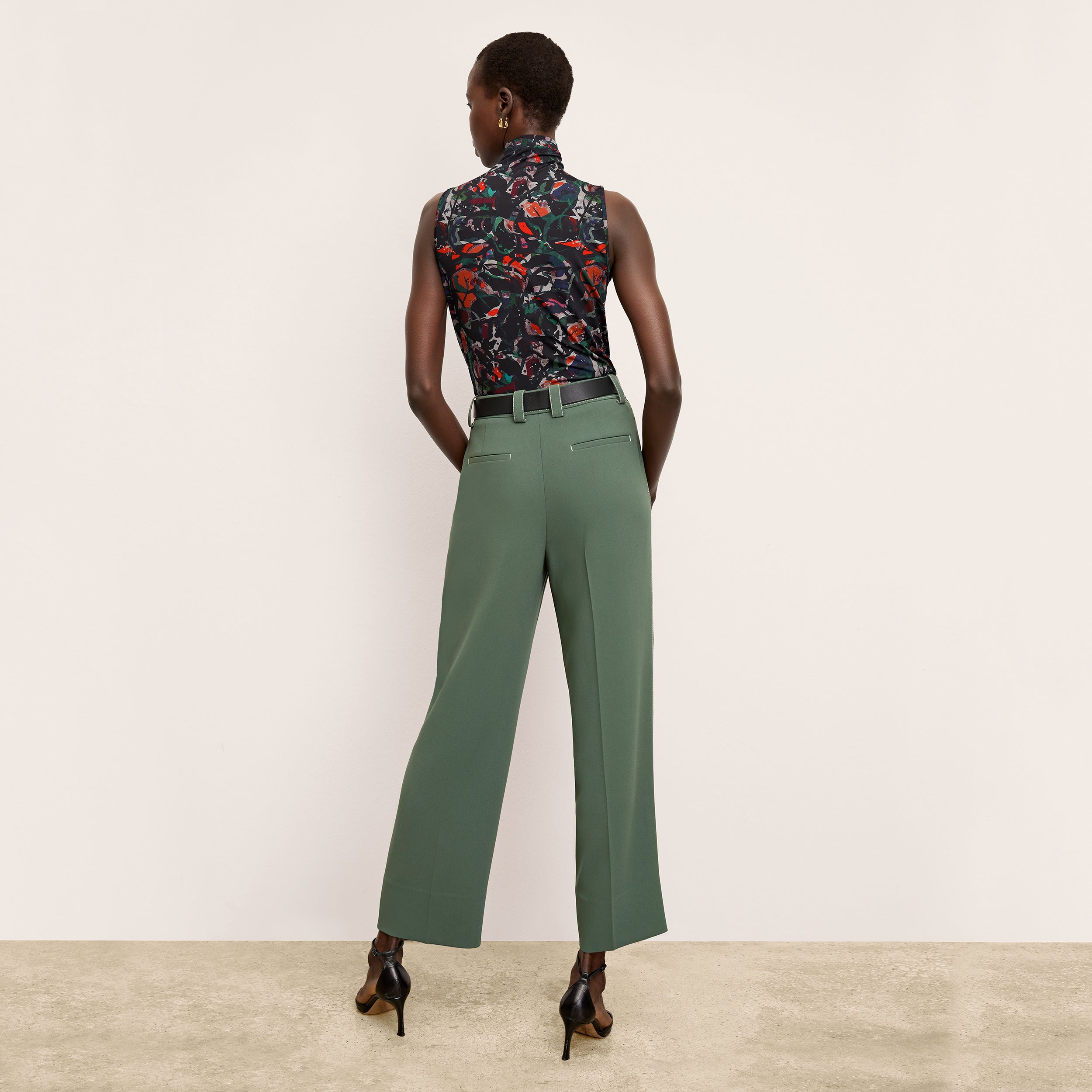 Arlo Breeze Pant - Everyday Crepe Pants for Women in Dusty Pine | Comfortable Casual Wear for Work, Travel & Relaxation