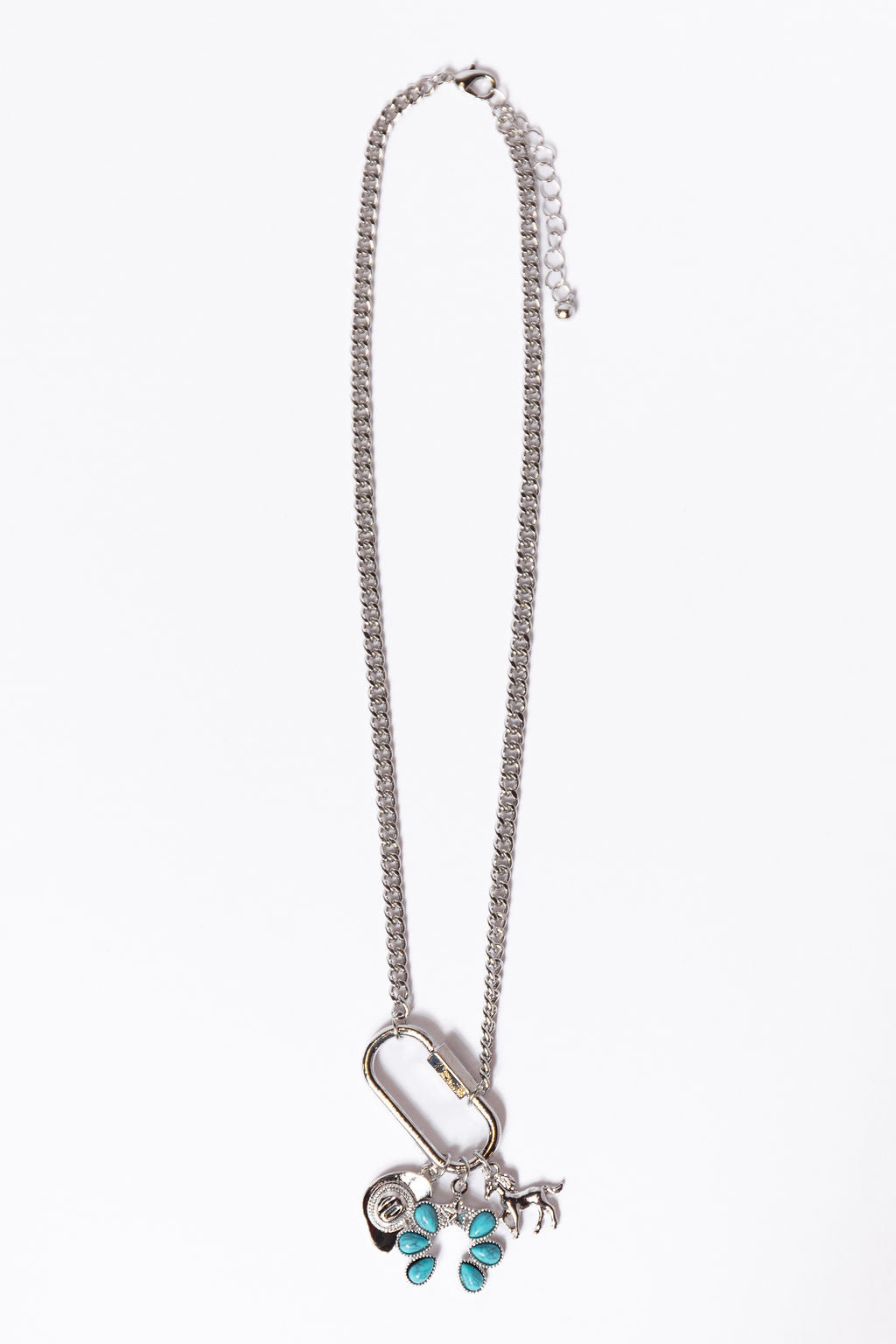 Sterling Silver Western Charm Necklace for Women - Cowgirl Style Jewelry - Perfect for Country Concerts, Rodeos & Western Fashion
