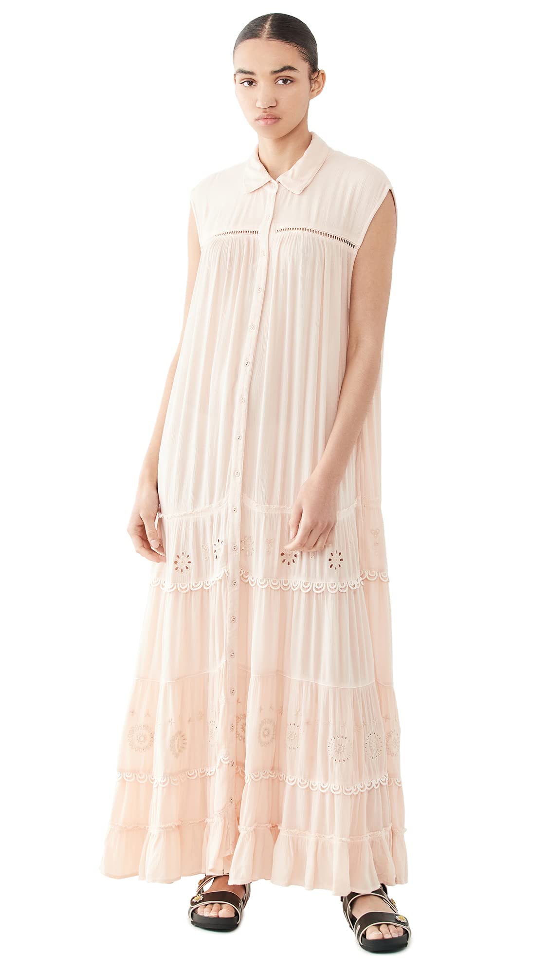 Free People Cozy Maxi Dress - Soft Flowy Long Boho Dress for Women | Perfect for Beach Vacations, Summer Outings & Casual Boho Style