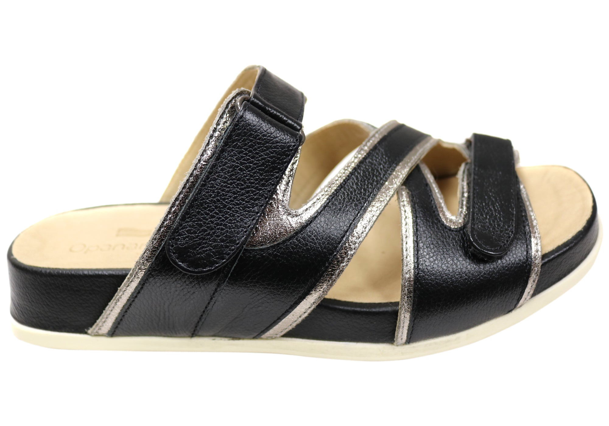 Jessie Women's Comfortable Leather Brazilian Slide Sandals - Stylish & Supportive for Beach, Pool, and Casual Wear